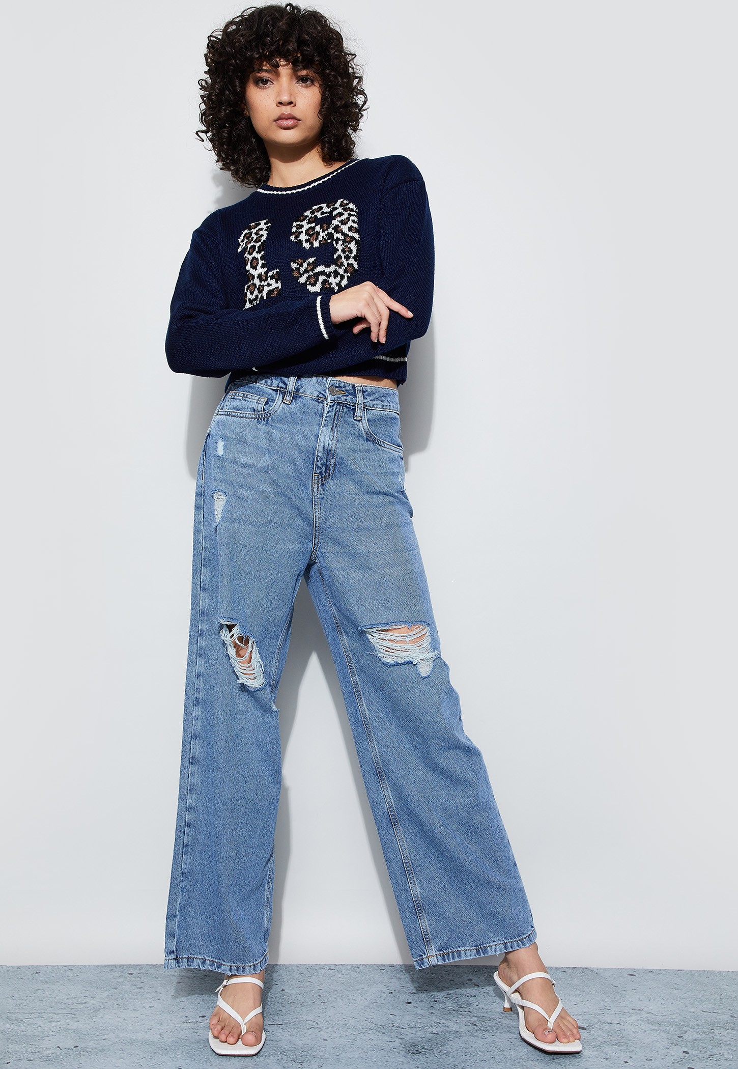 GINGER Distressed Wide Leg Jeans-picture-15