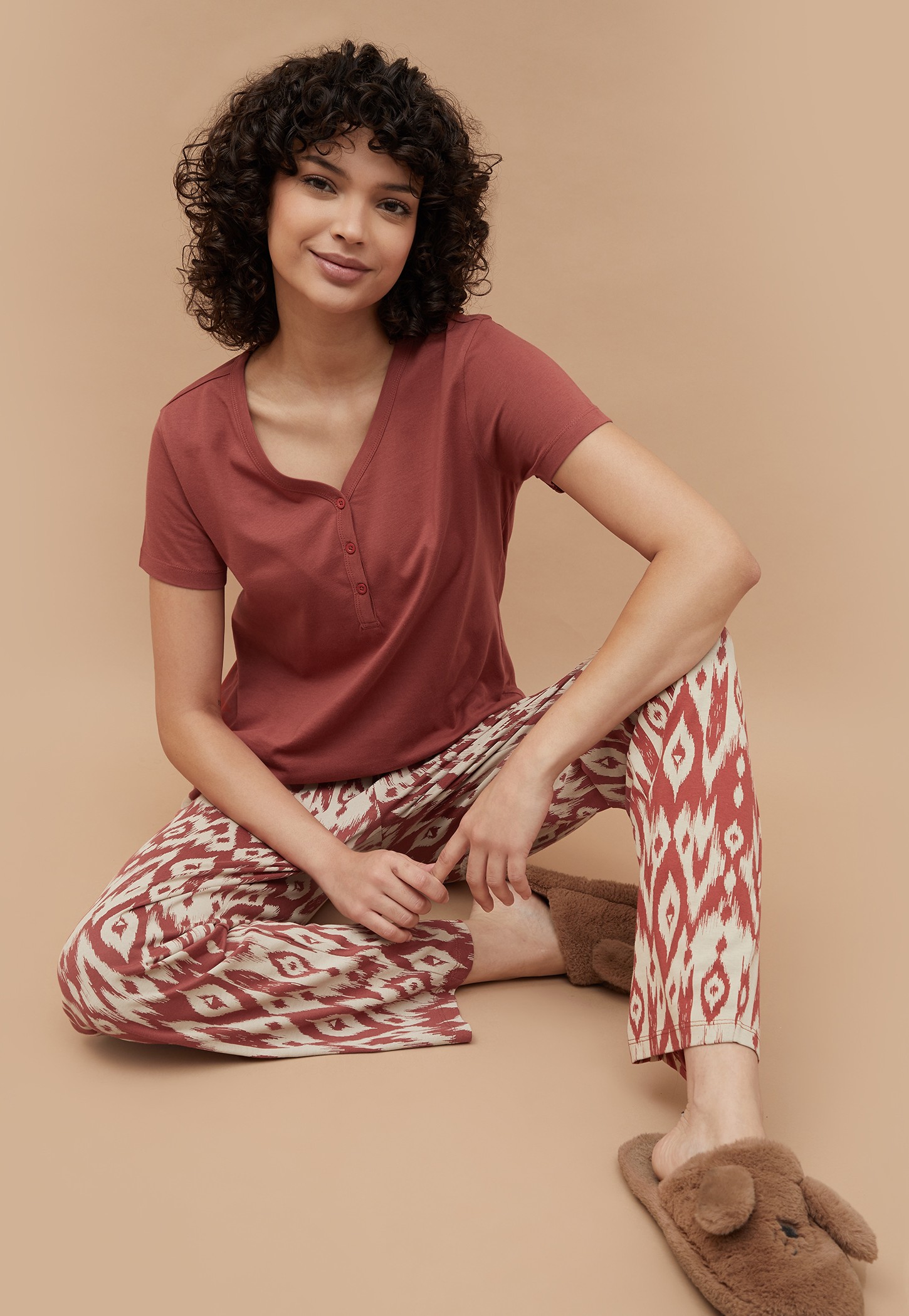 GINGER Ikat Print Night Suit-picture-13