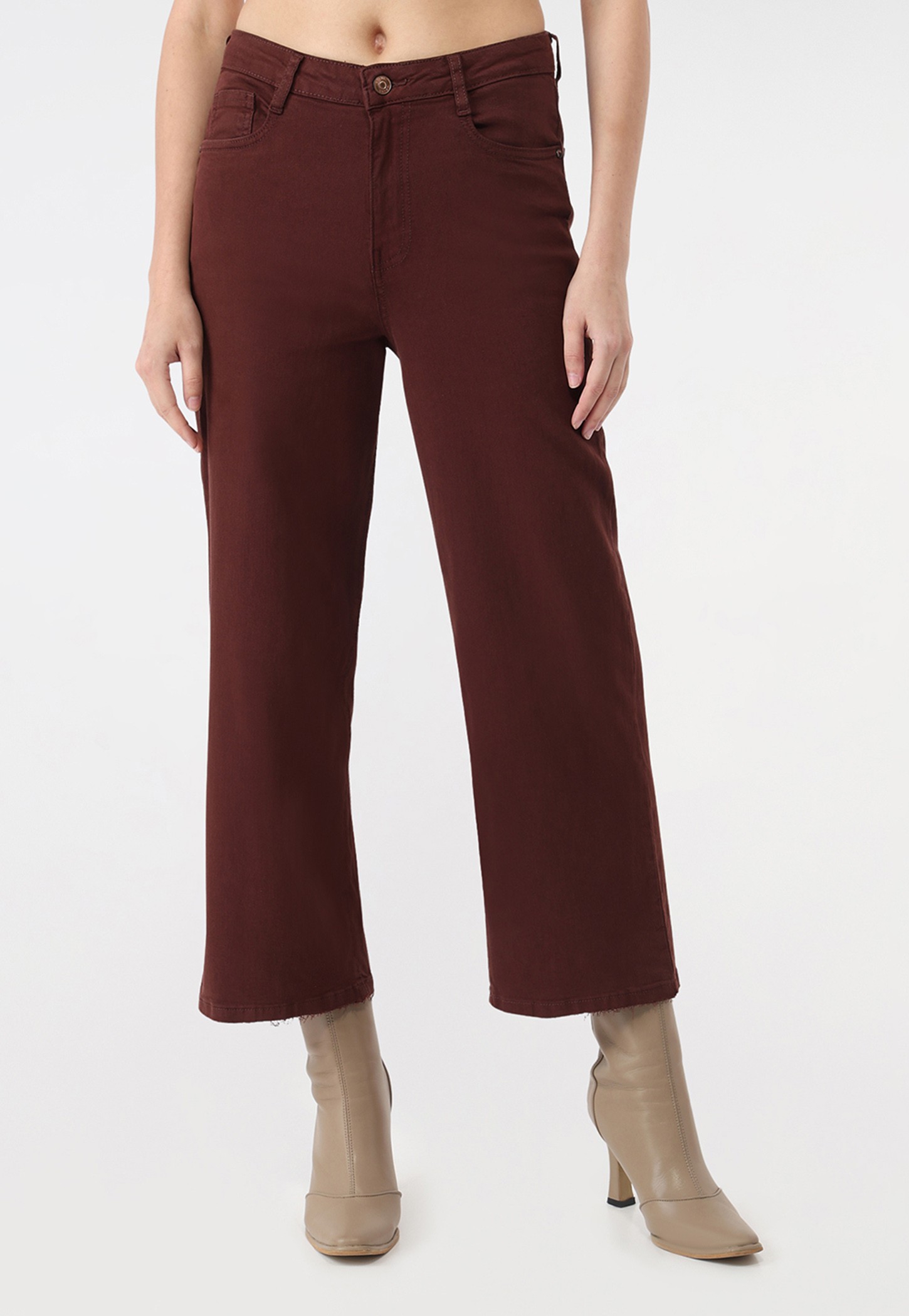 KRAUS Solid Wide Leg Crop Jeans-picture-33