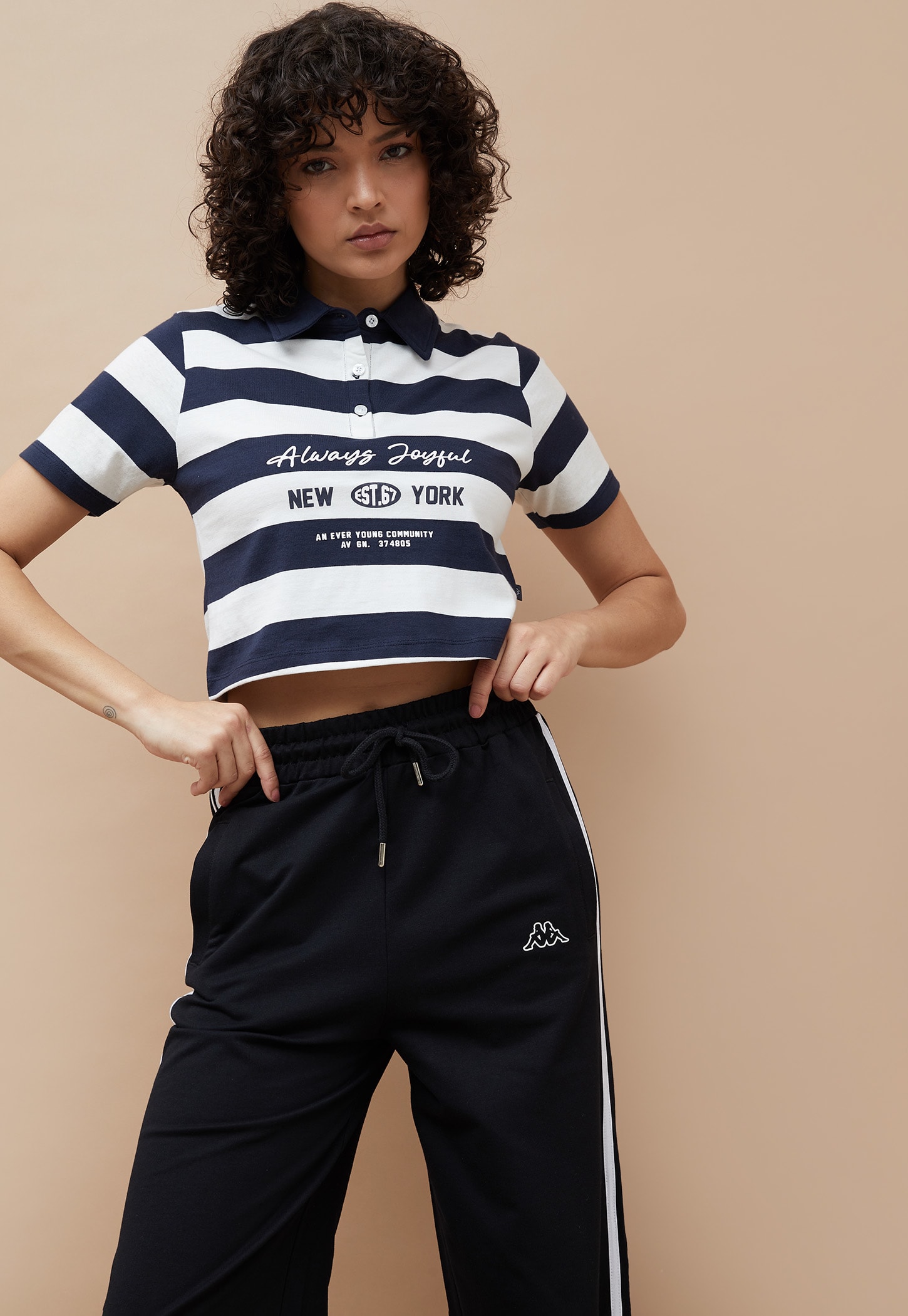 KAPPA Striped Crop Polo T-shirt-picture-26