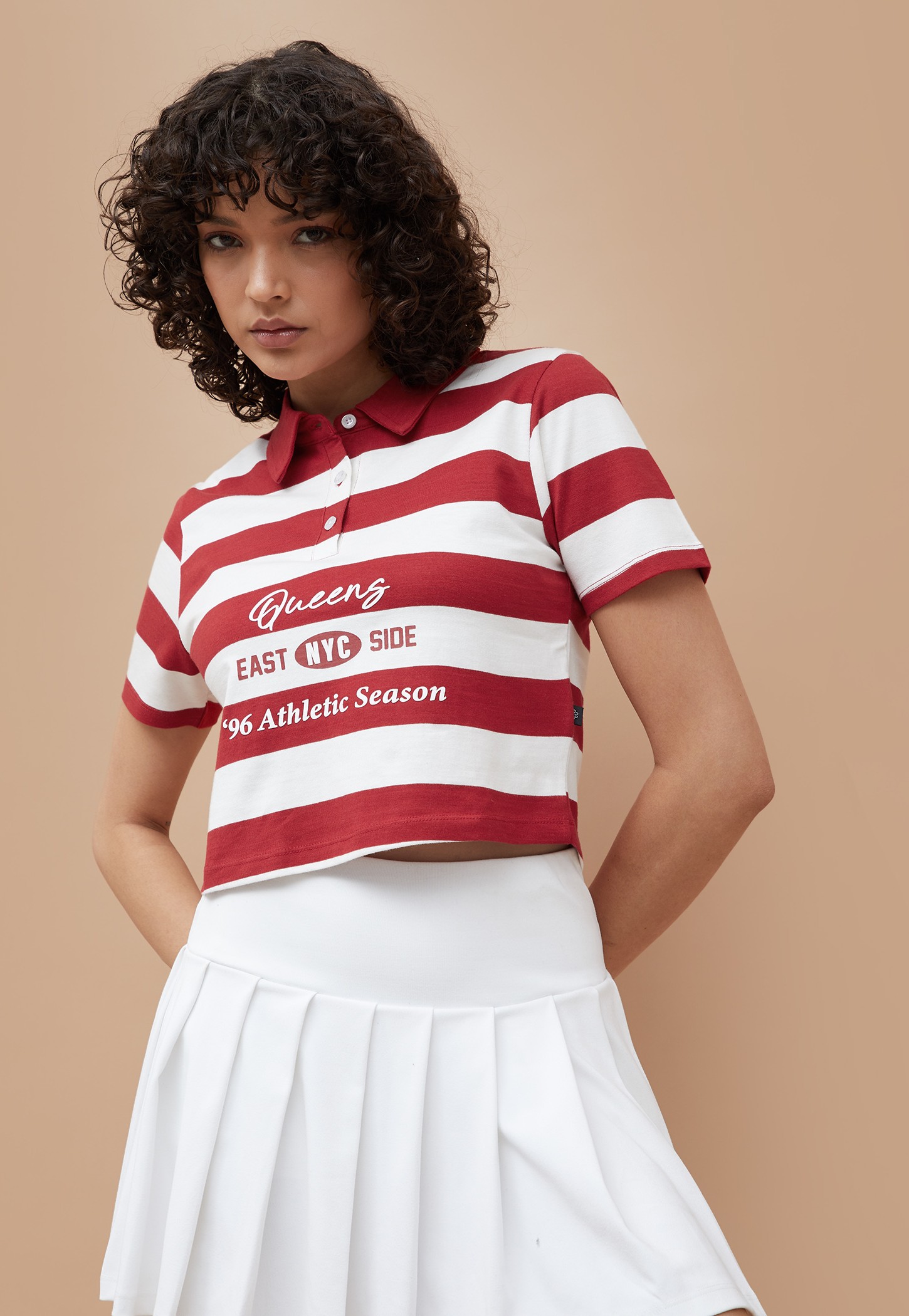 KAPPA Striped Crop Polo T-shirt-picture-56