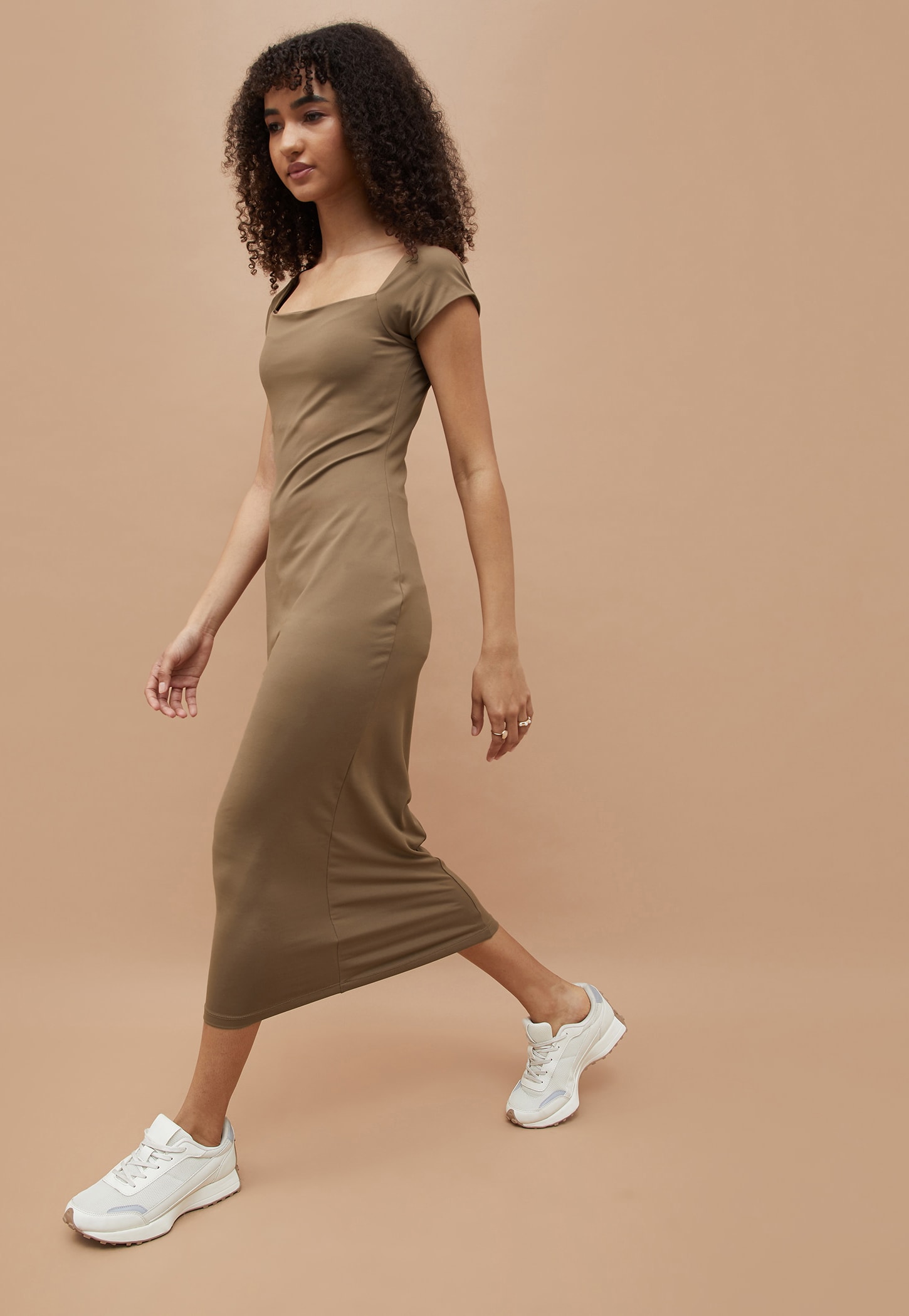 GINGER Solid Bodycon Dress-picture-33