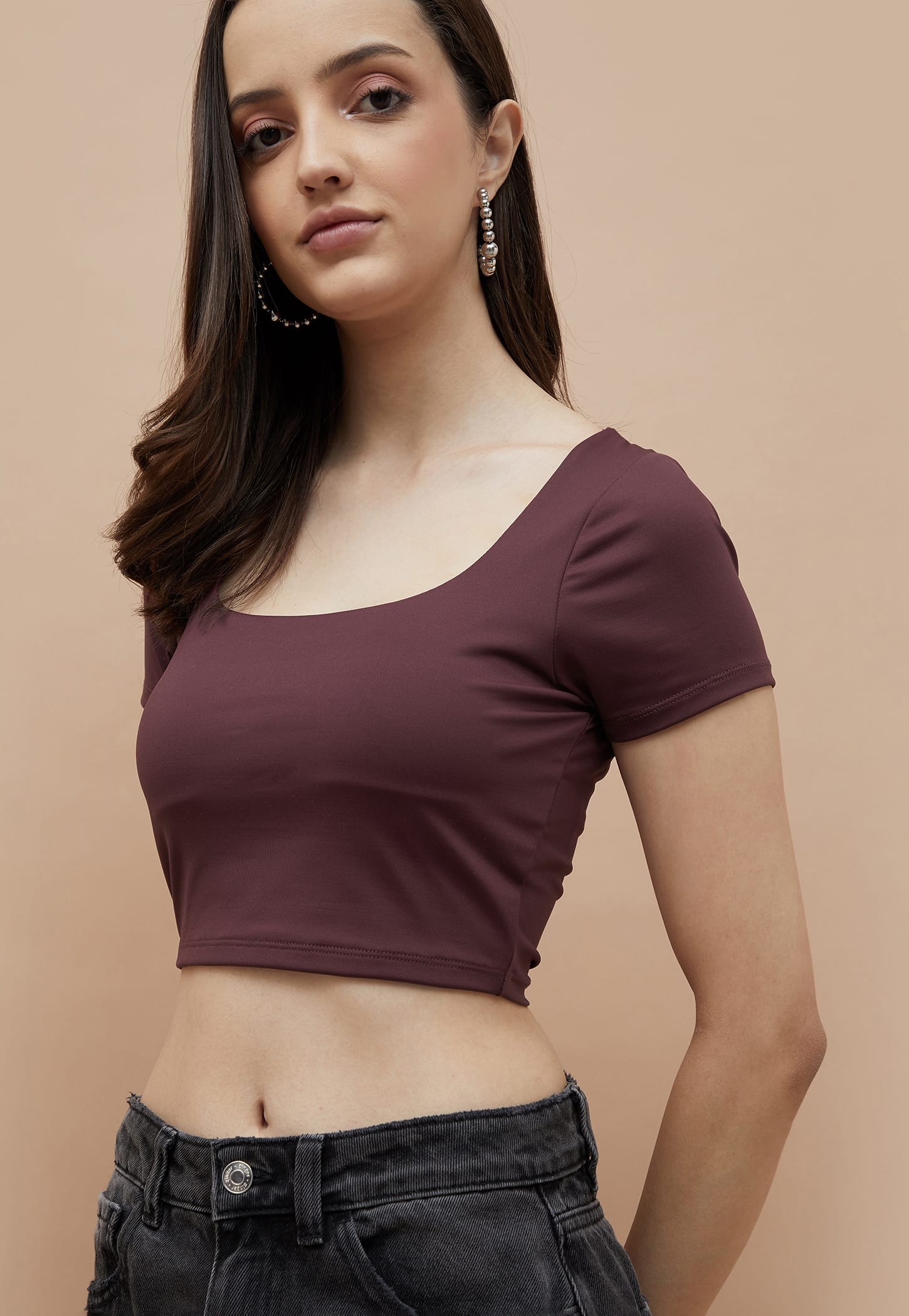 GINGER Solid Crop Top-picture-25