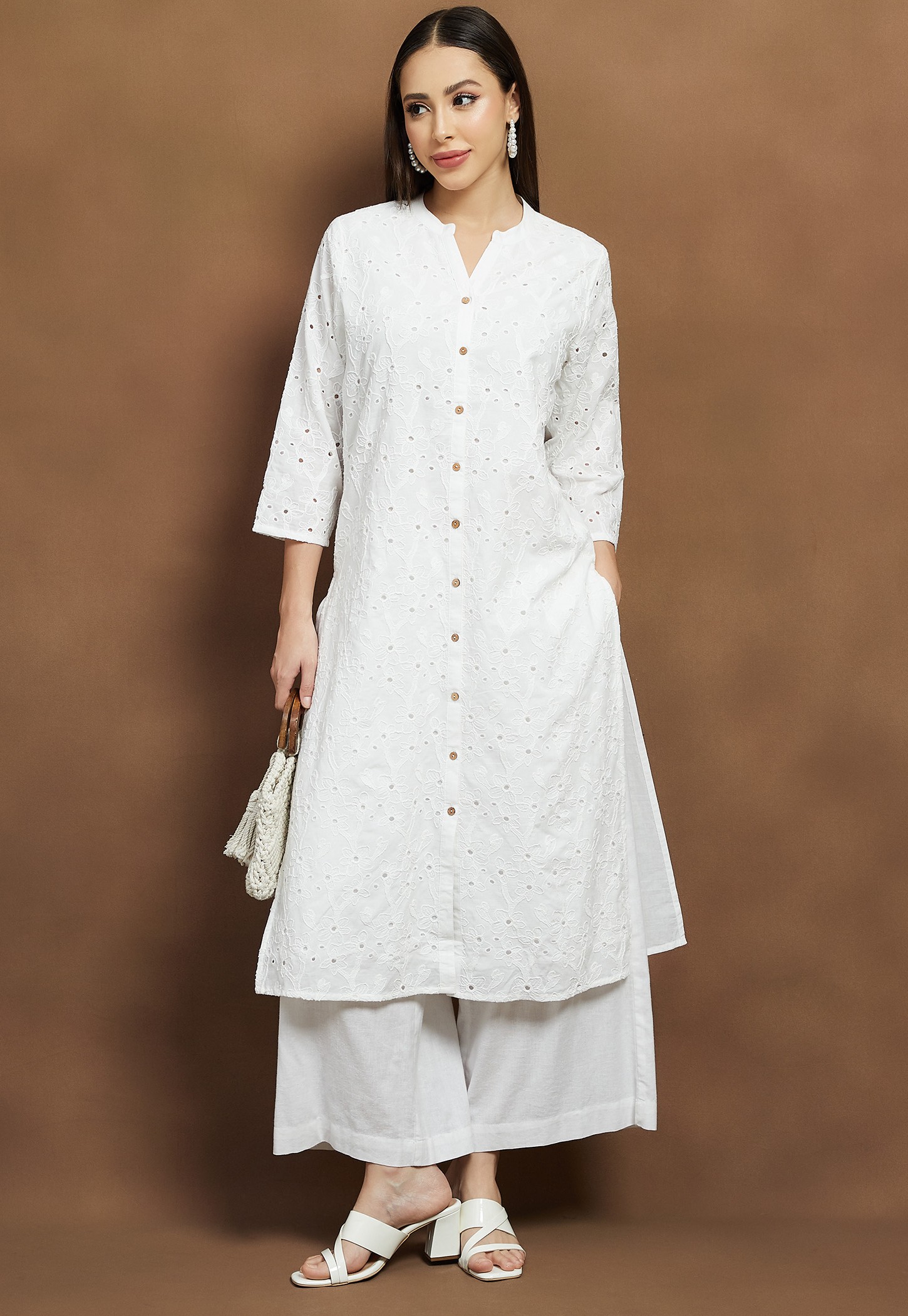 MELANGE Schiffli Straight Kurta-picture-20