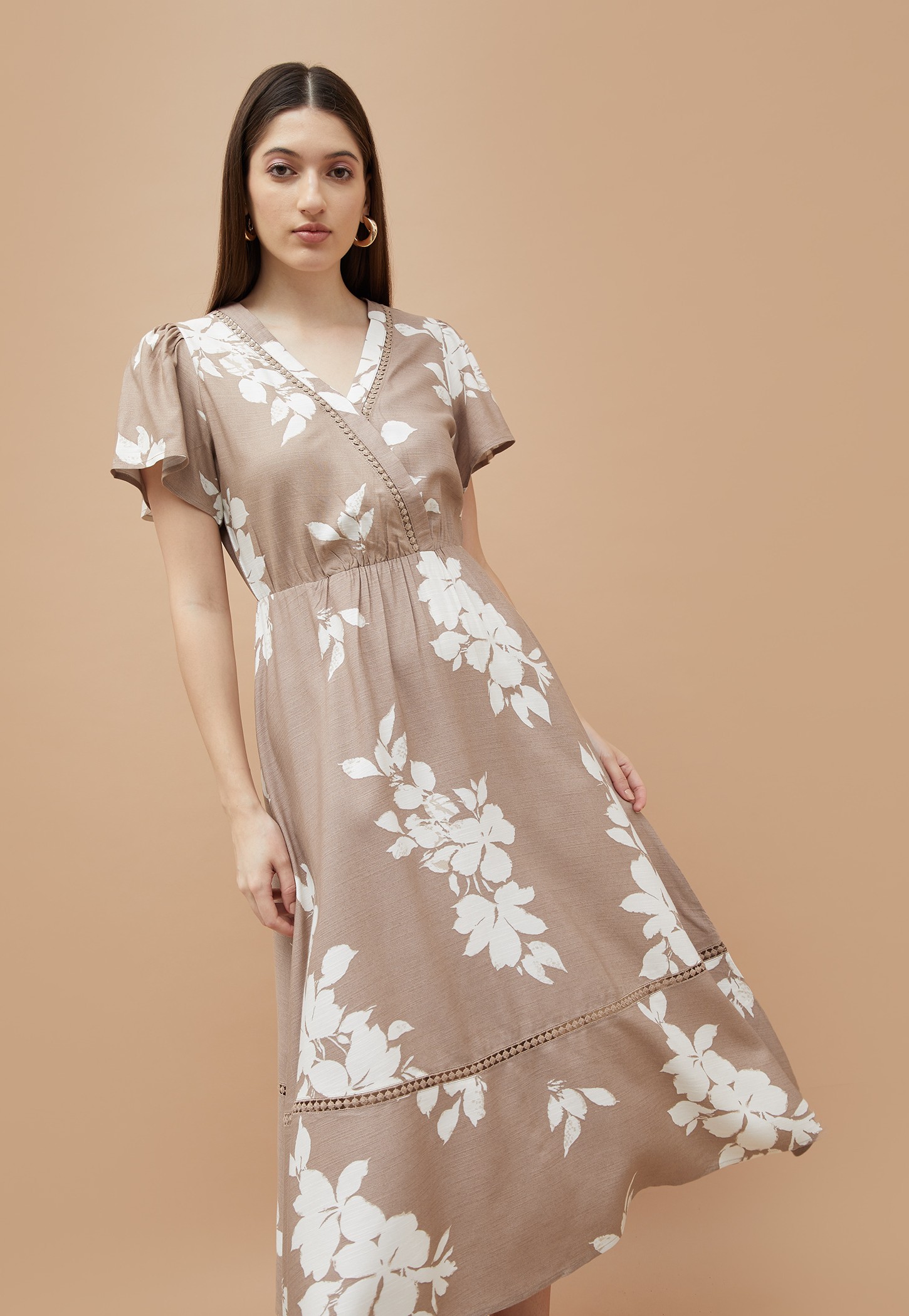 CODE Floral Print Fit & Flare Dress-picture-20