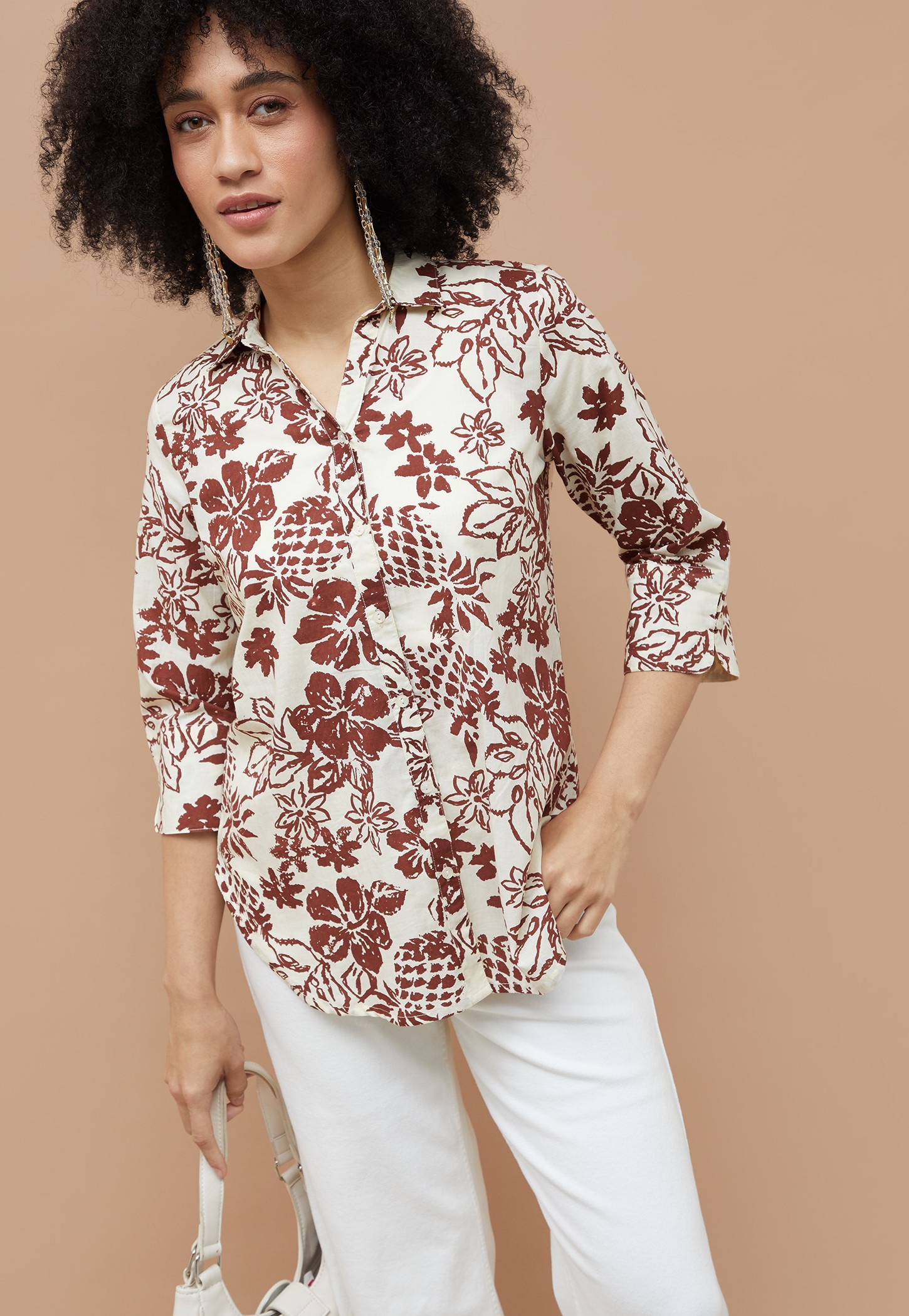 COLOUR ME Floral Print Shirt Style Tunic-picture-23