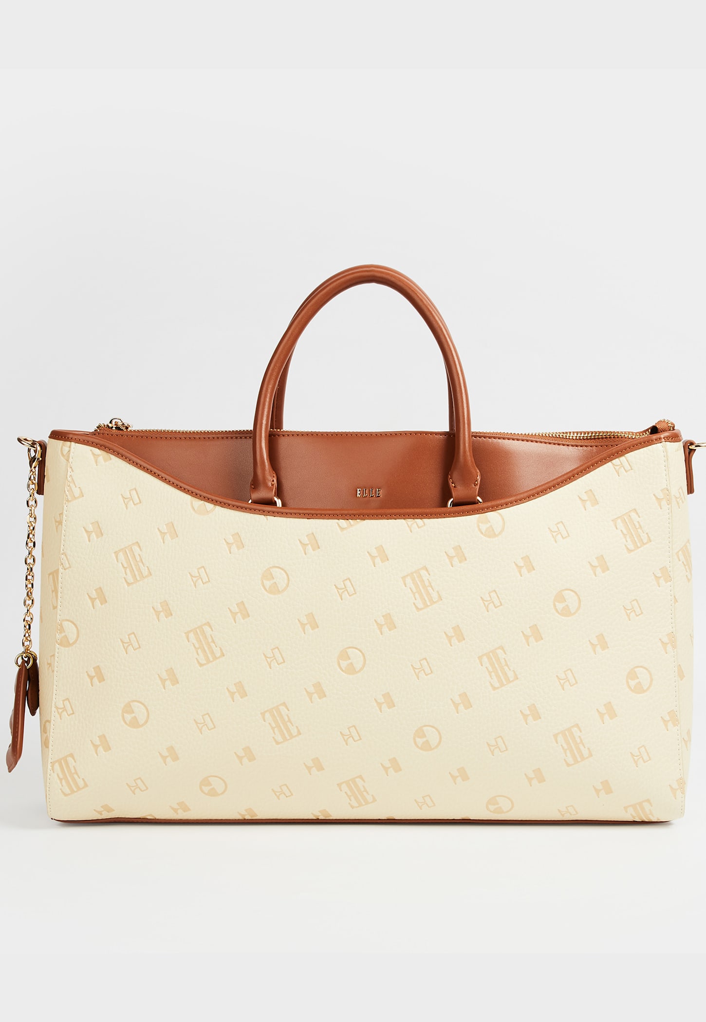 ELLE Debossed Laptop Bag with Charm