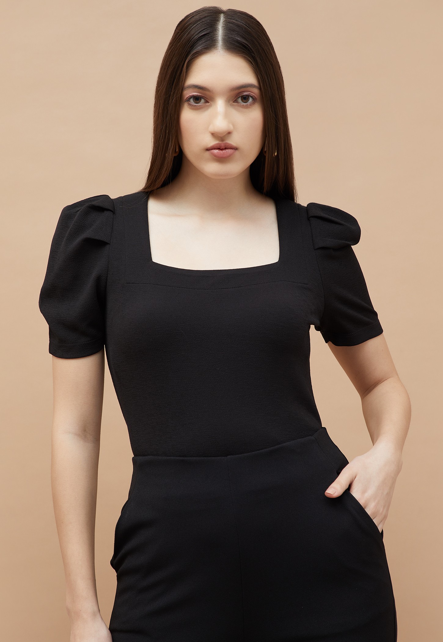 CODE Textured Square Neck Top-picture-39