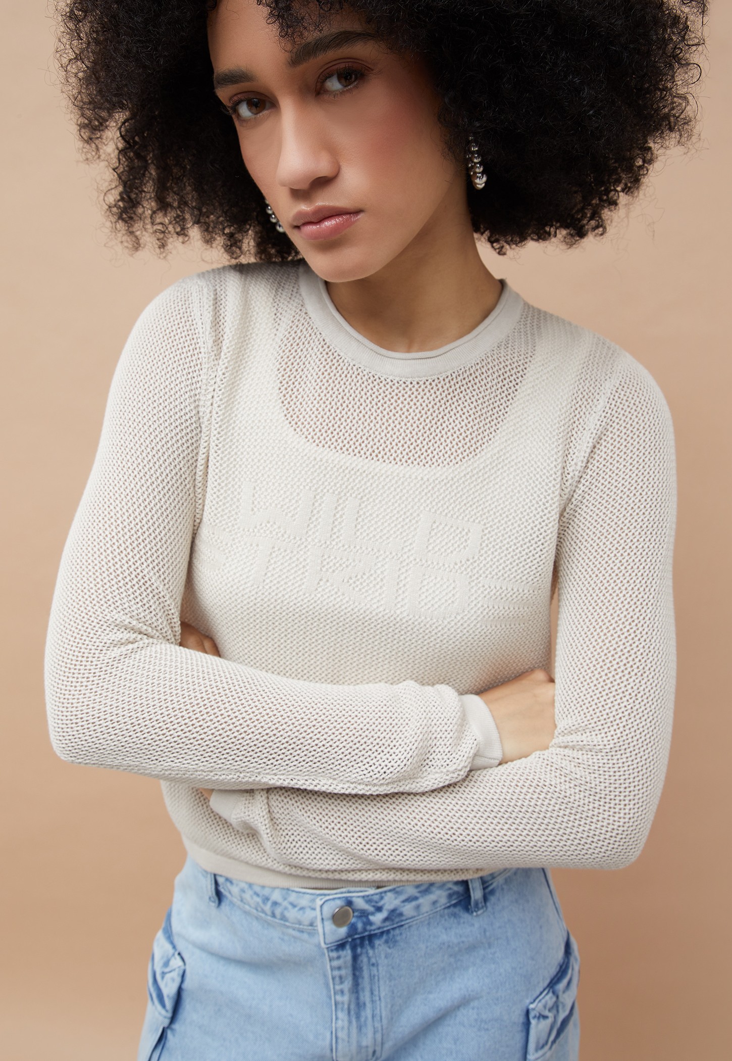 GINGER Mesh-Knitted Top-picture-25