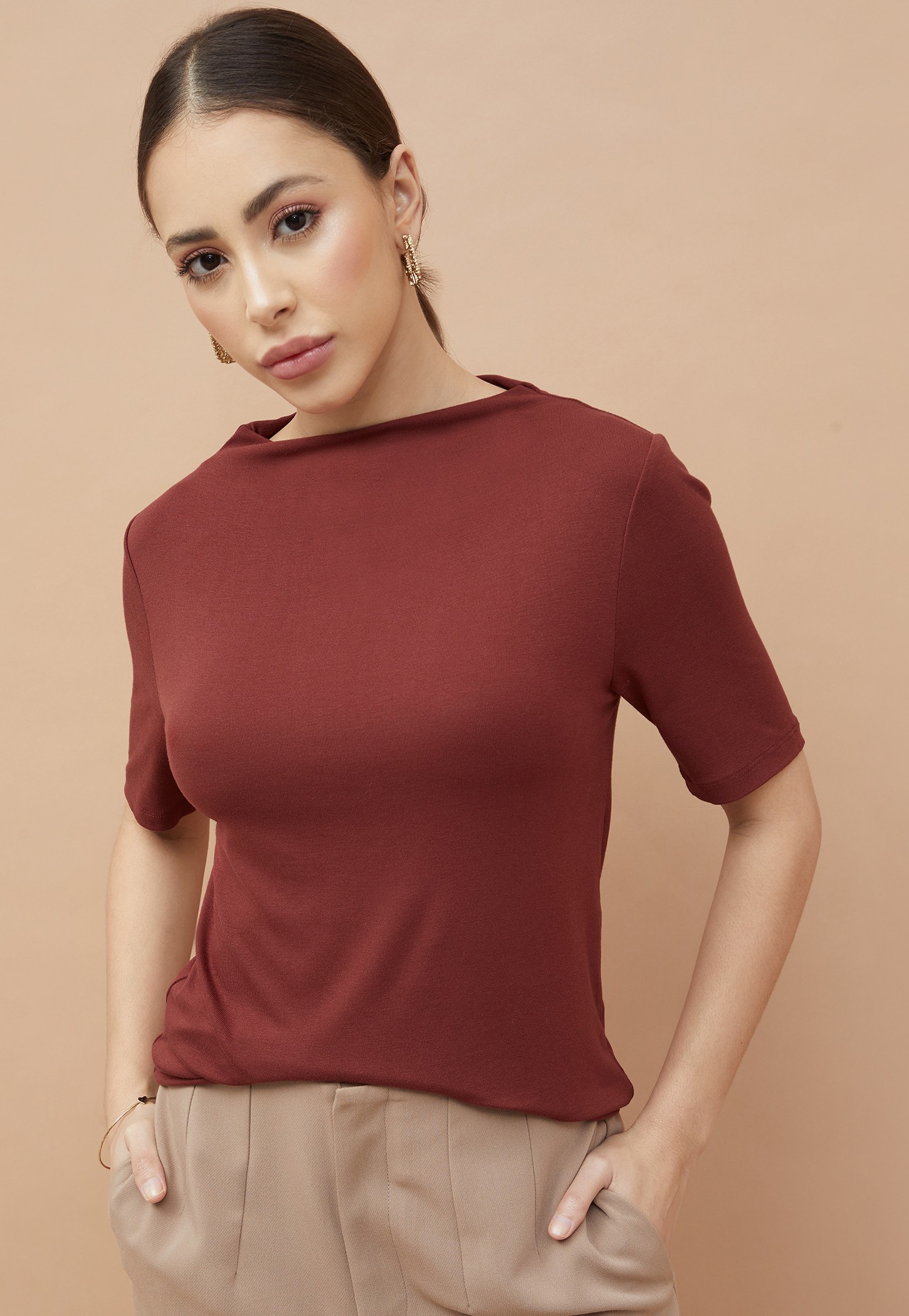 CODE CLASSIC Solid T-shirt-image-2