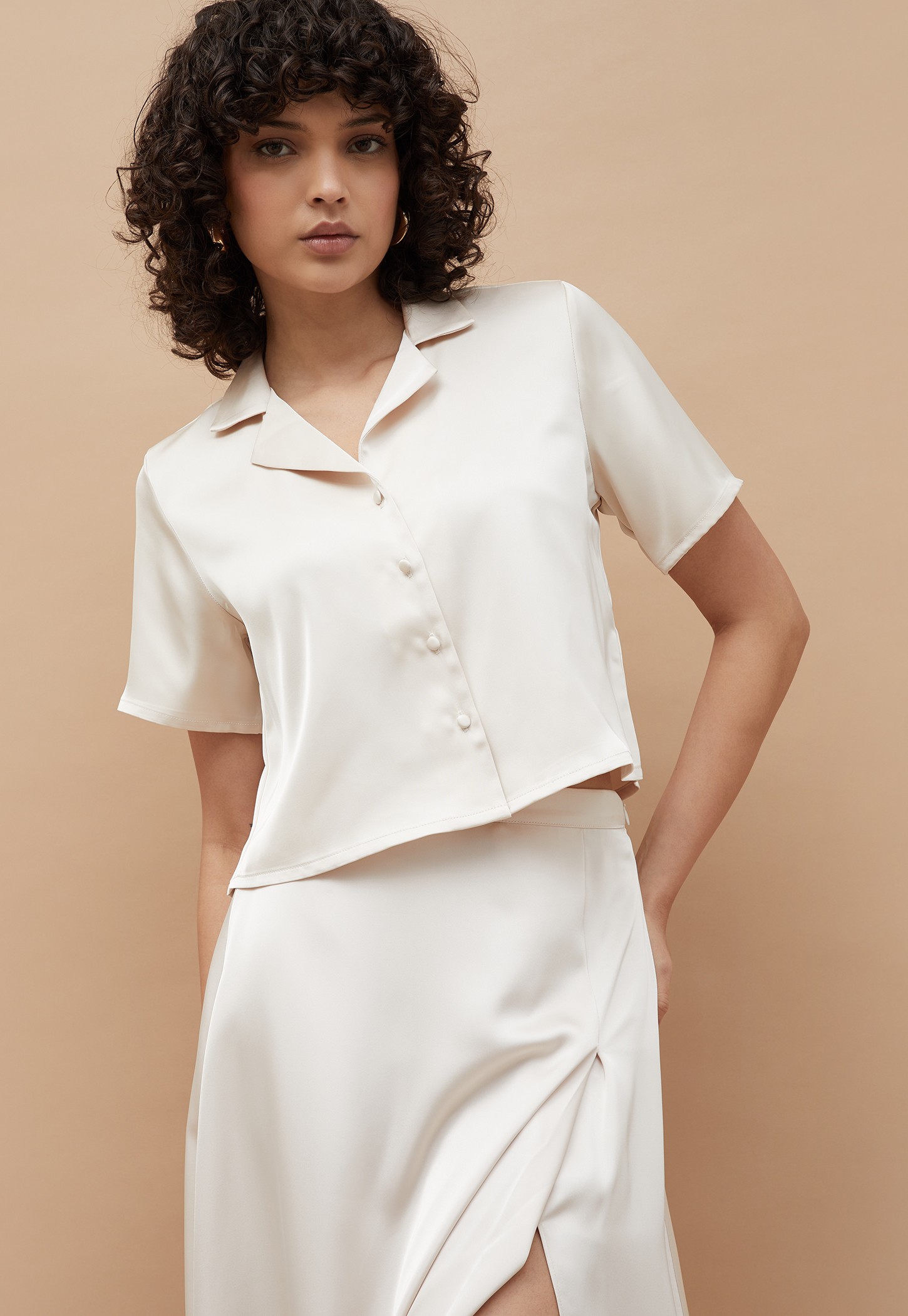 GINGER Solid Cropped Shirt-picture-56