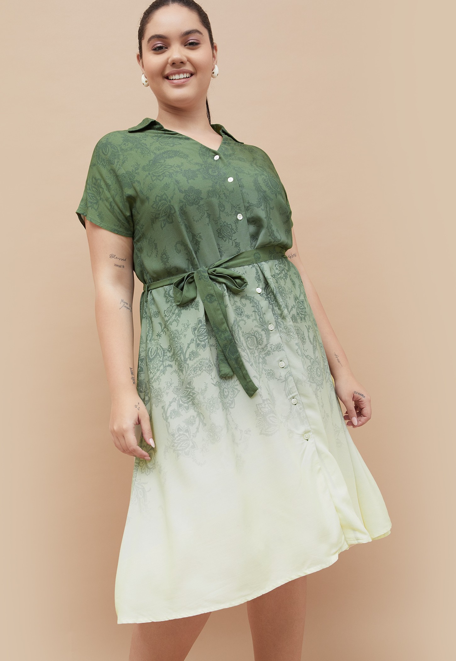 NEXUS Floral Print Shirt Dress-picture-54