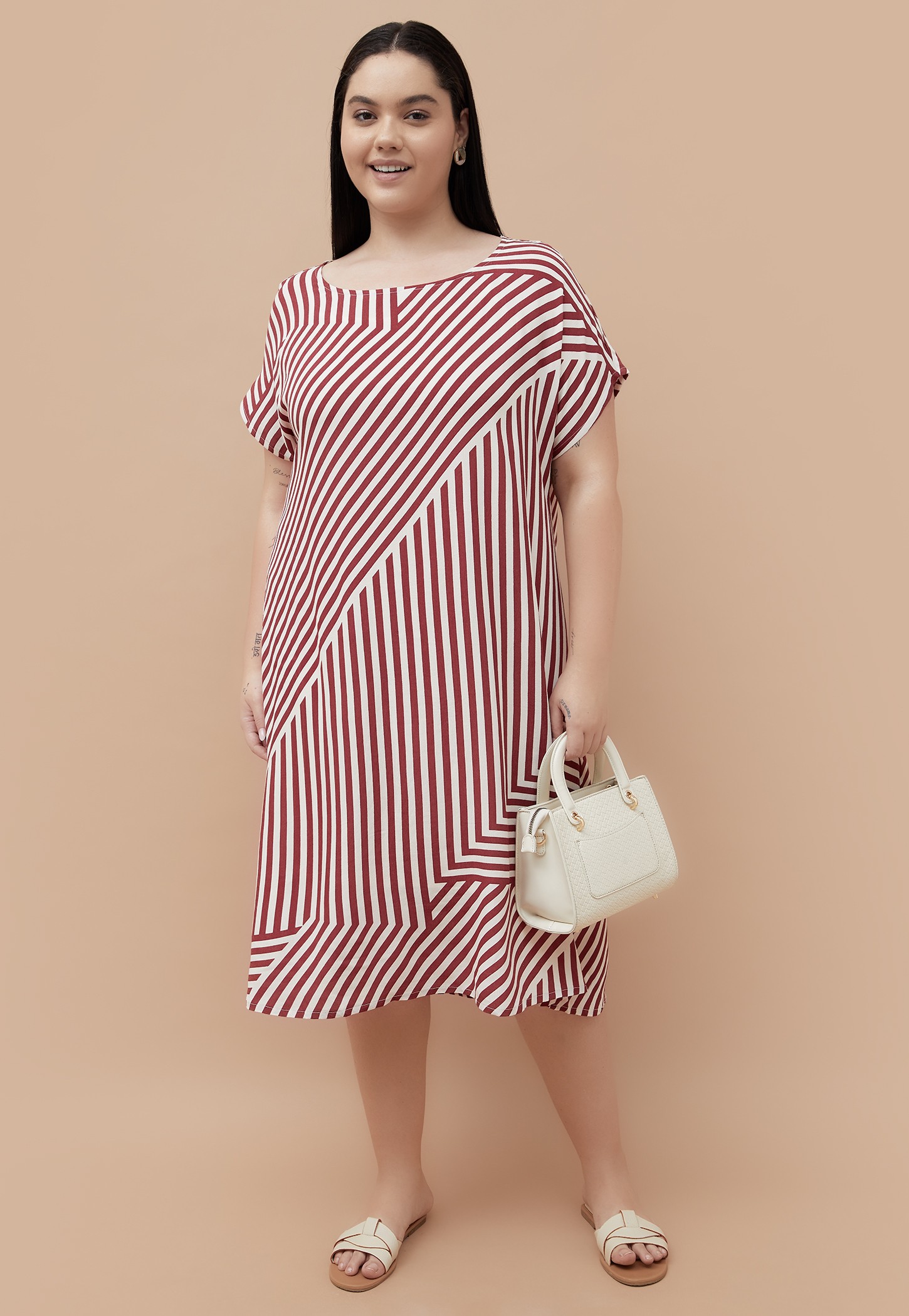NEXUS Striped Sheath Dress with Camisole-picture-20