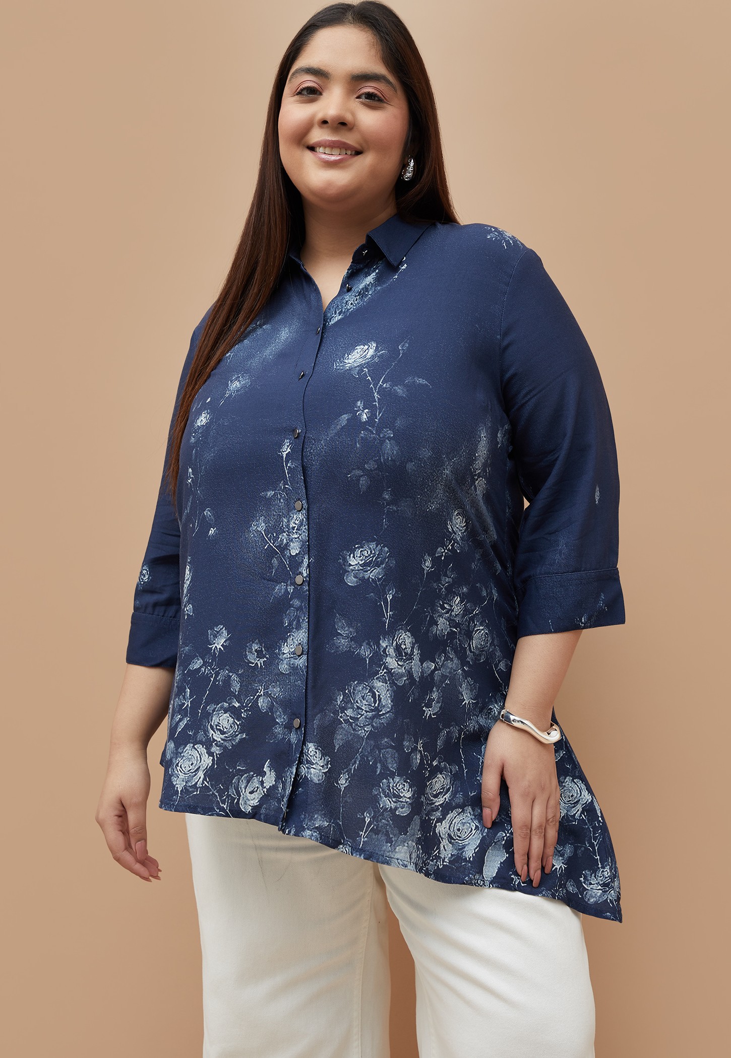 NEXUS Floral Print Shirt Style Tunic-picture-13