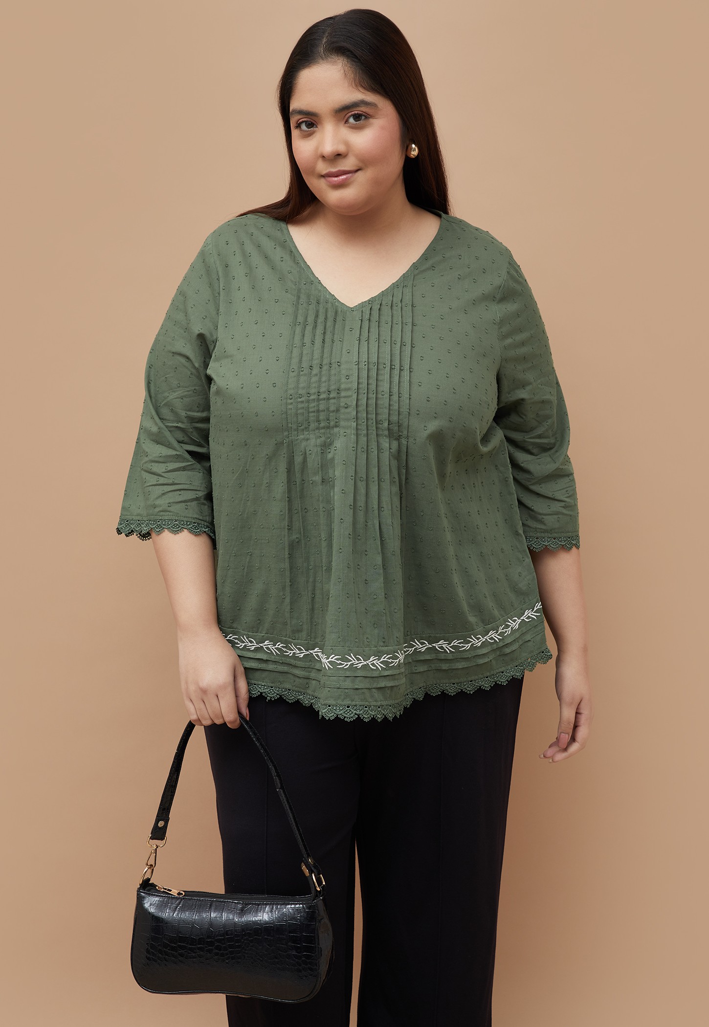 NEXUS Dobby Woven Pintucked Top-picture-14