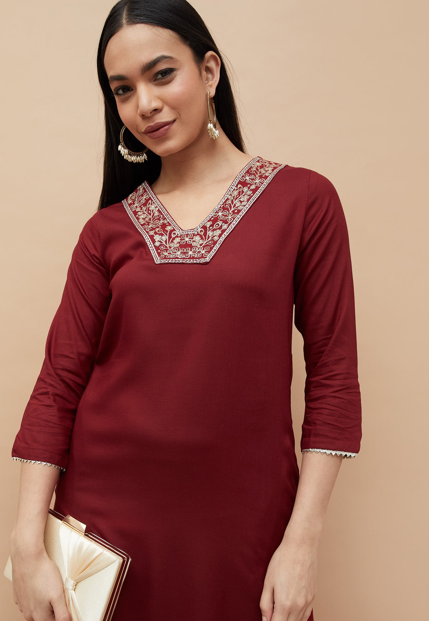 MELANGE Solid Straight Kurta-picture-49