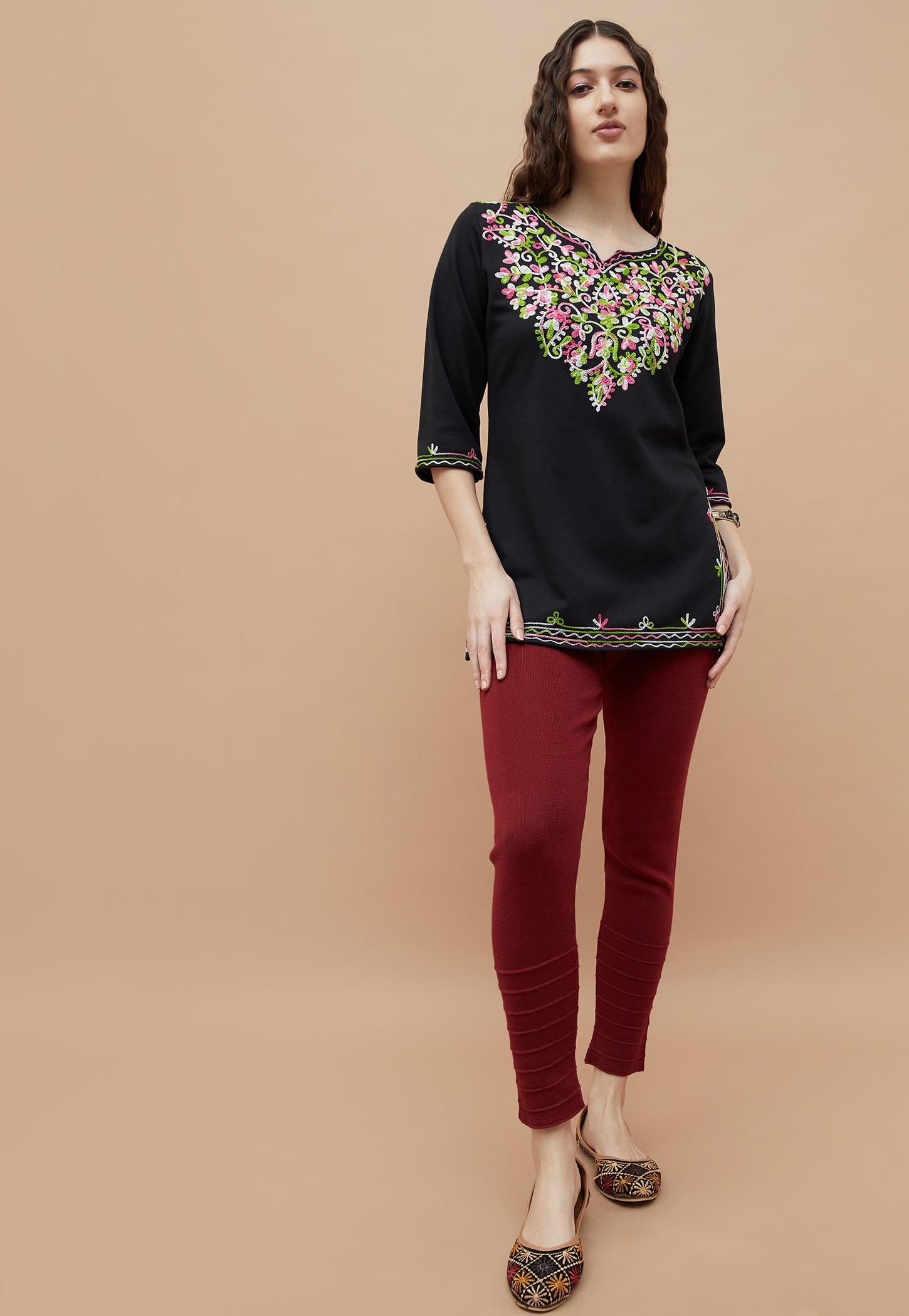 MELANGE Knitted Straight Pants-picture-27