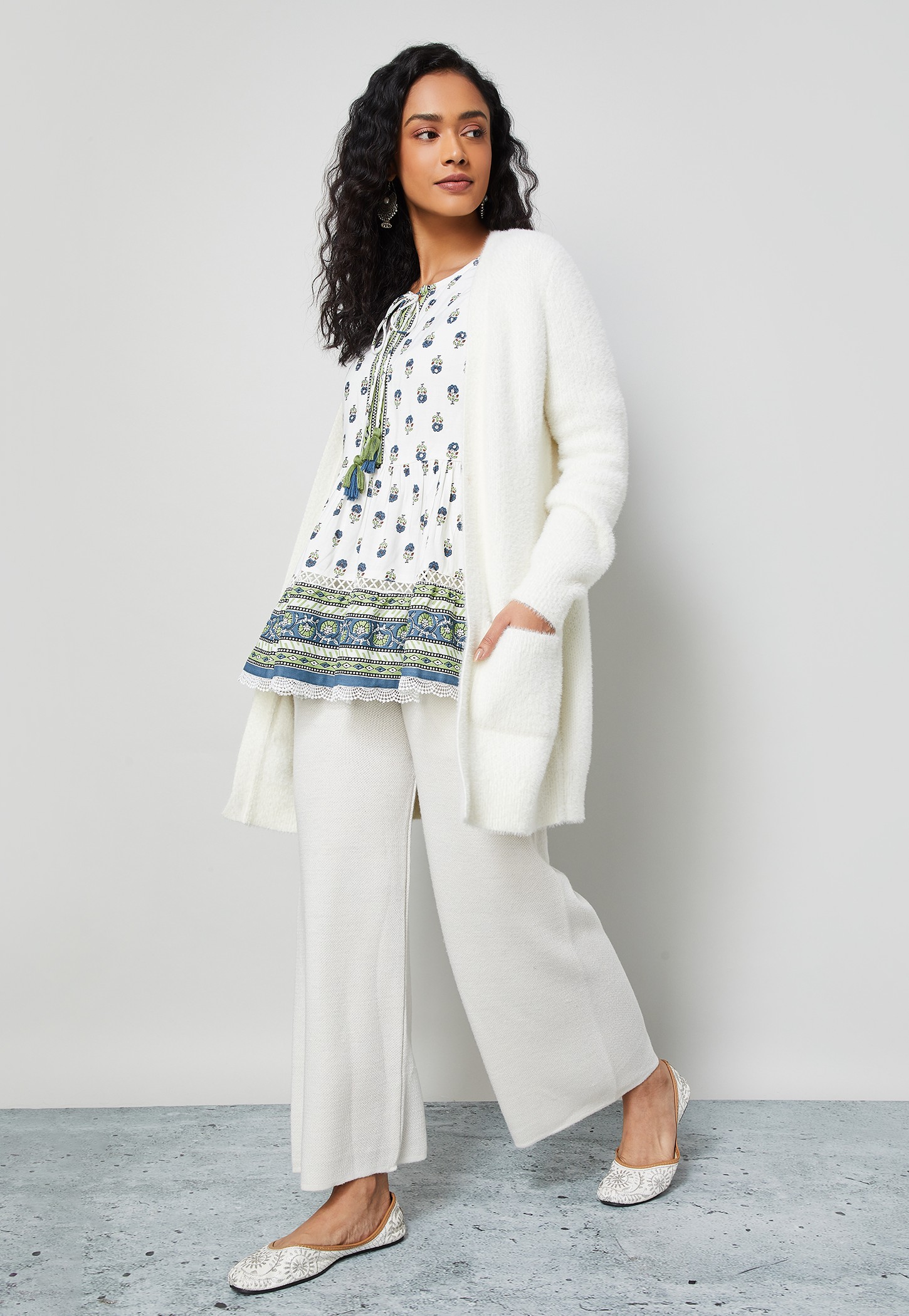 MELANGE Textured Palazzos-picture-38