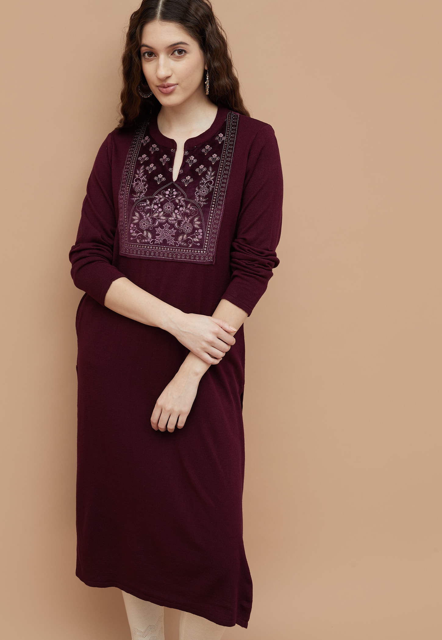MELANGE Printed Winter Straight Kurta-picture-43