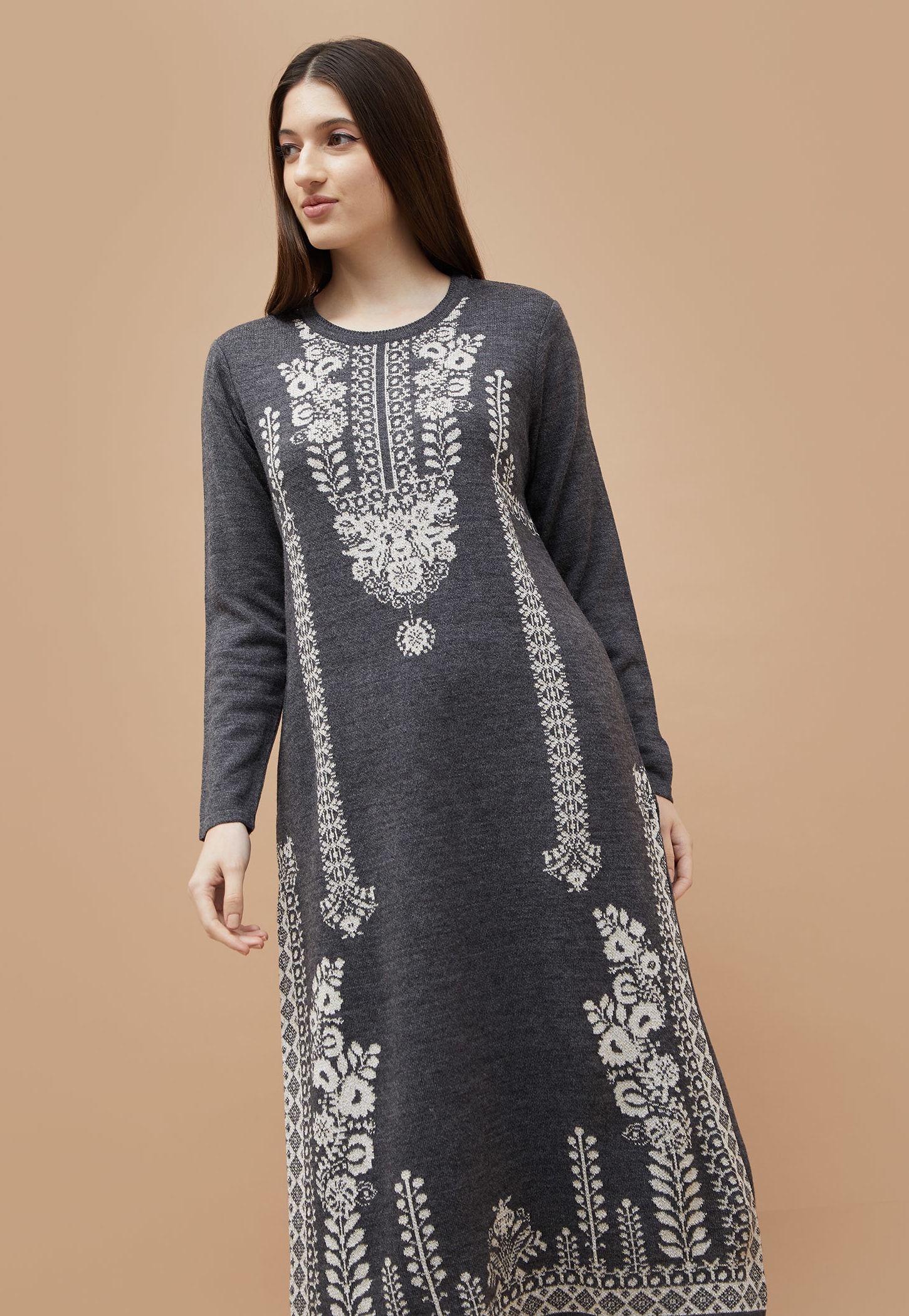 MELANGE Knitted Winter Kurta-picture-16