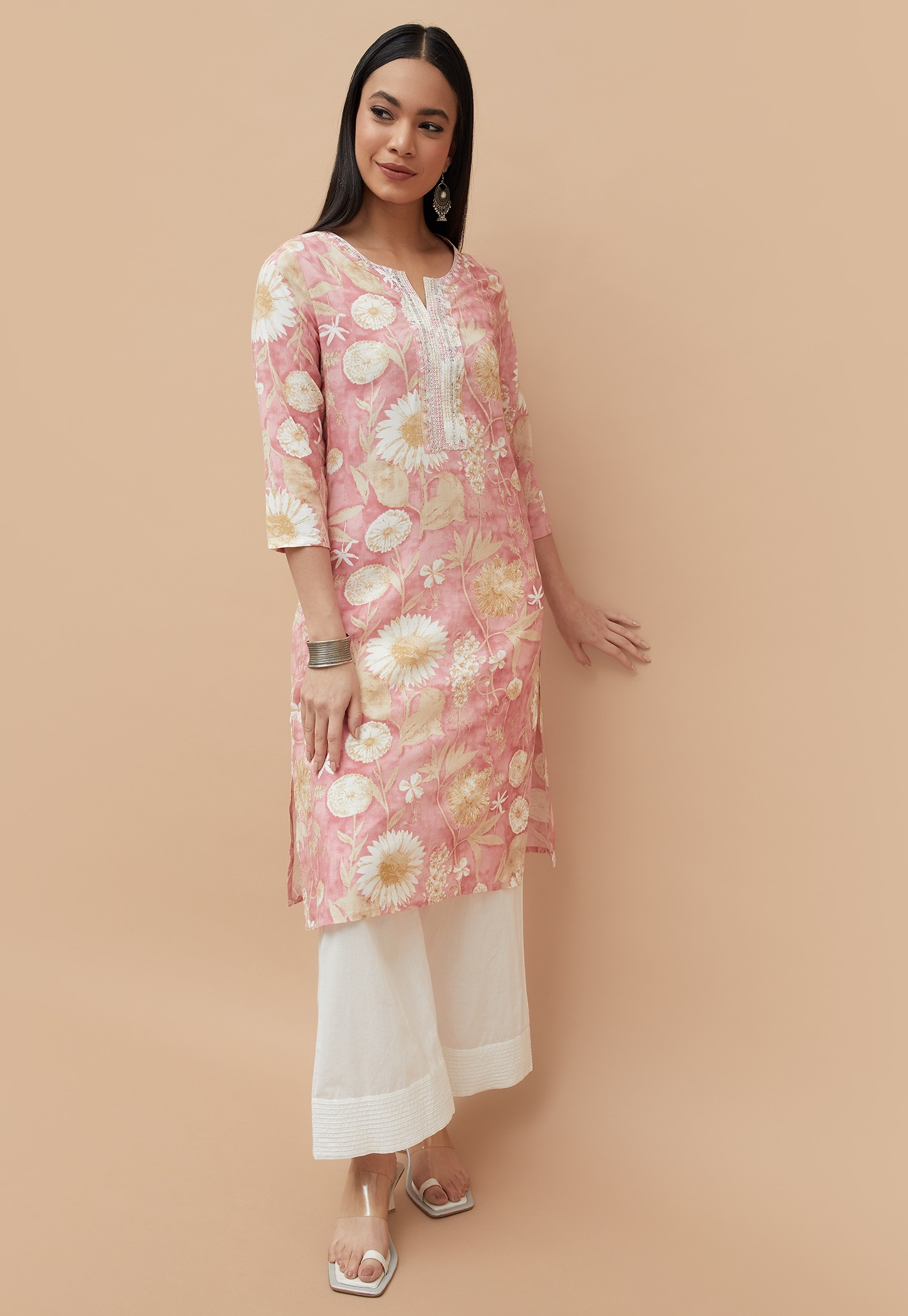 MELANGE Floral Print Straight Kurta-picture-39