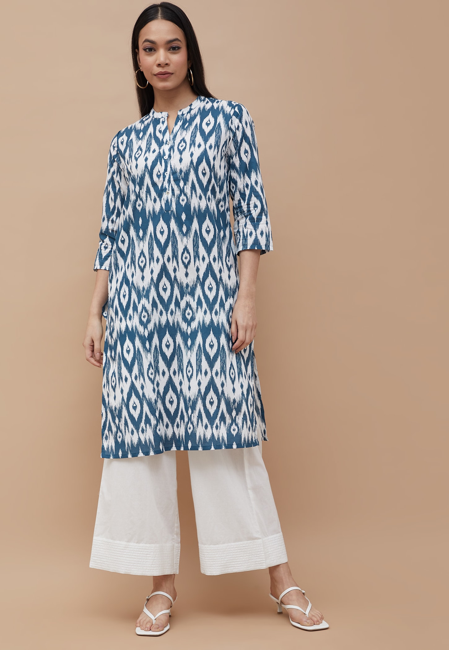 MELANGE Ikat Print Straight Kurta-picture-22