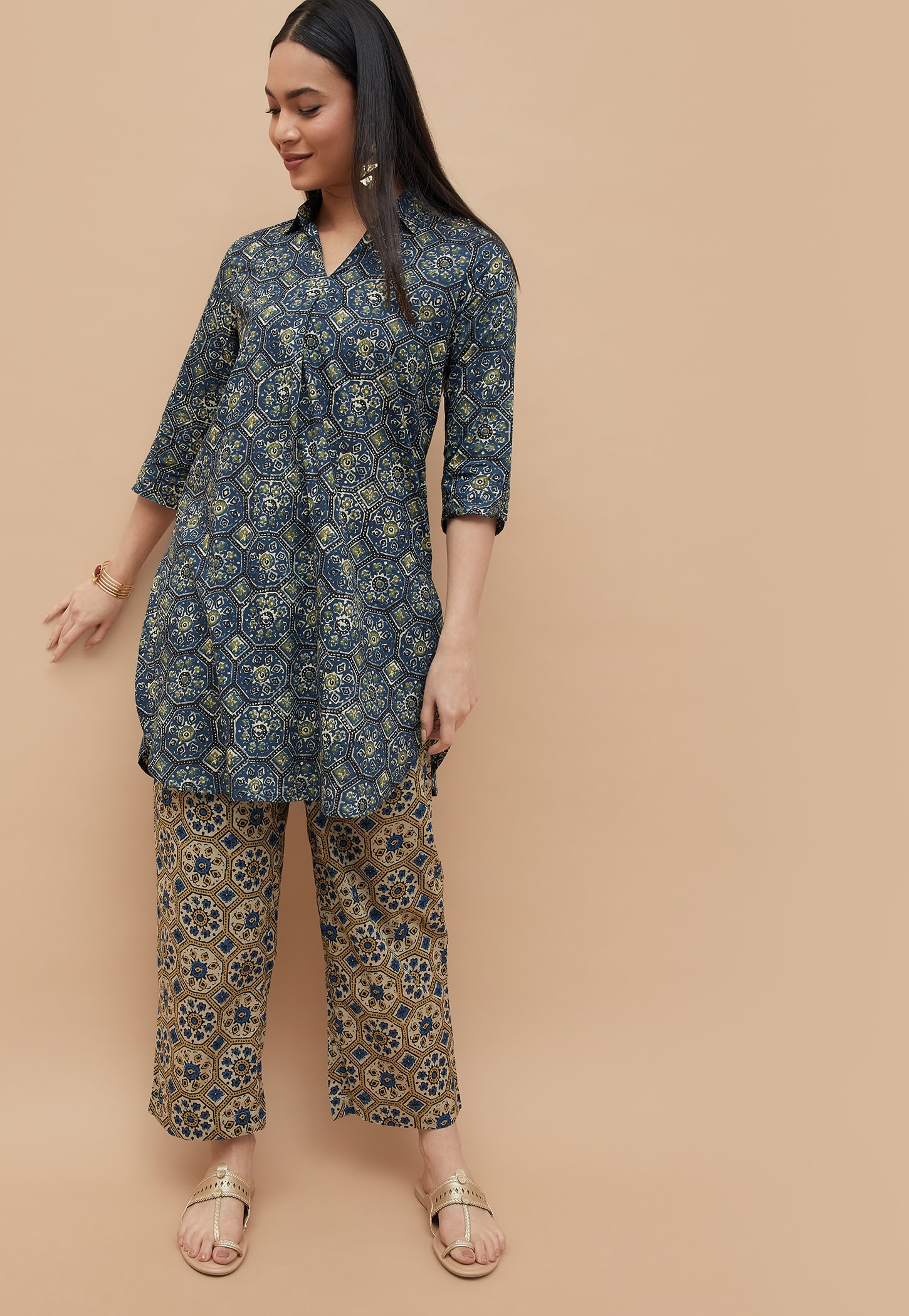 MELANGE Printed Straight Kurta Set-picture-55