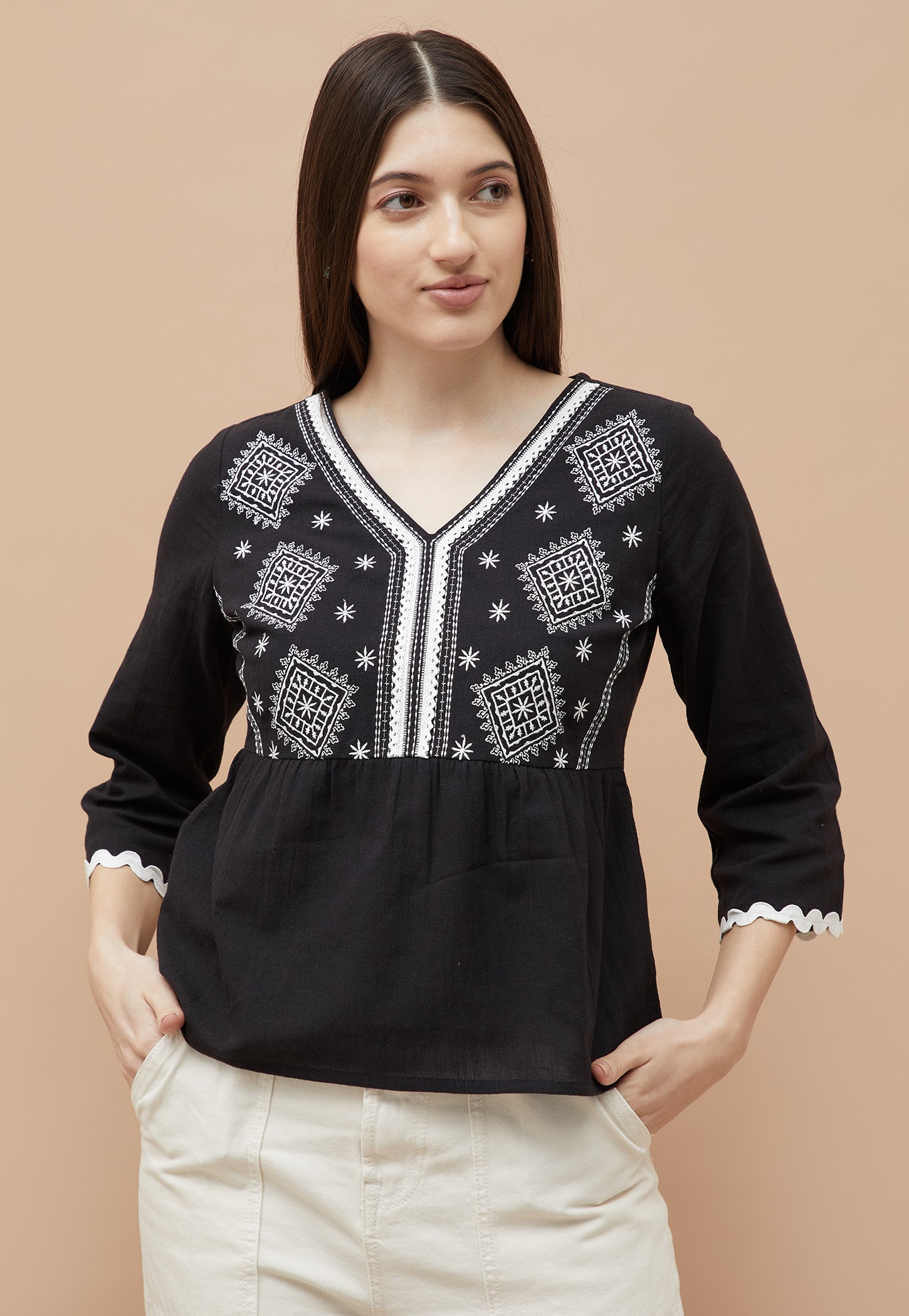 FAME FOREVER Embroidered Top-picture-29