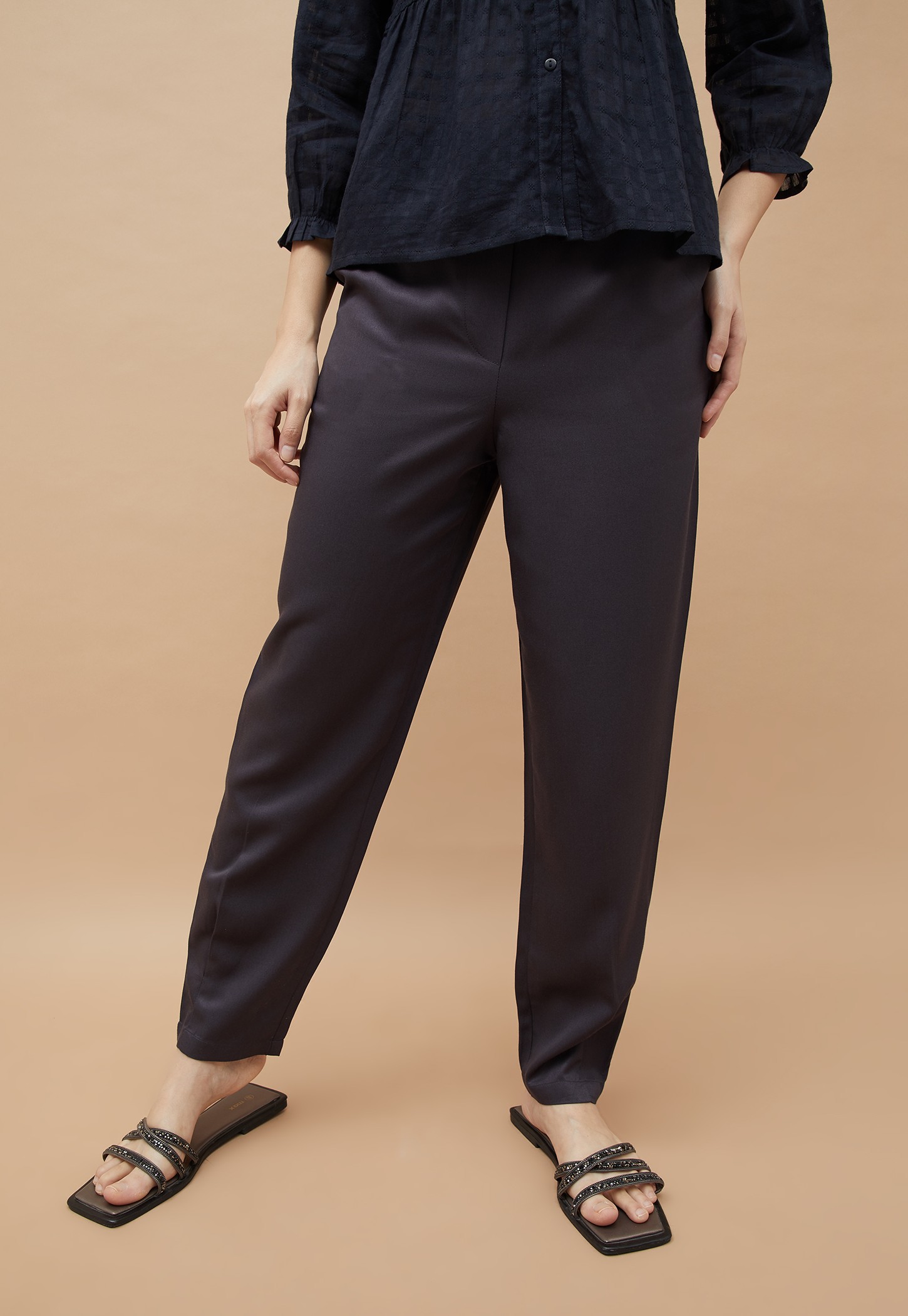FAME FOREVER Solid Straight Trousers-picture-49