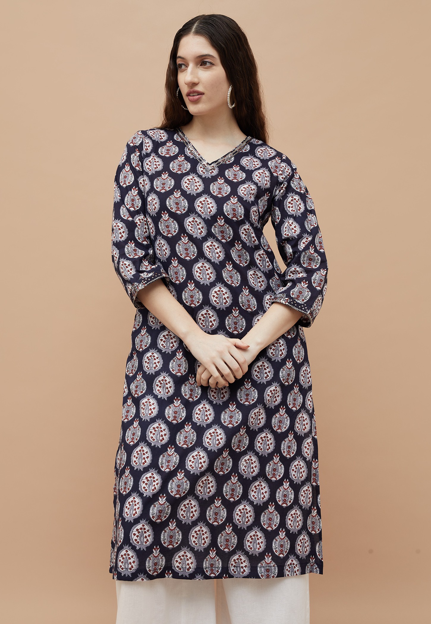 MELANGE Ethnic Motif Straight Kurta-picture-30