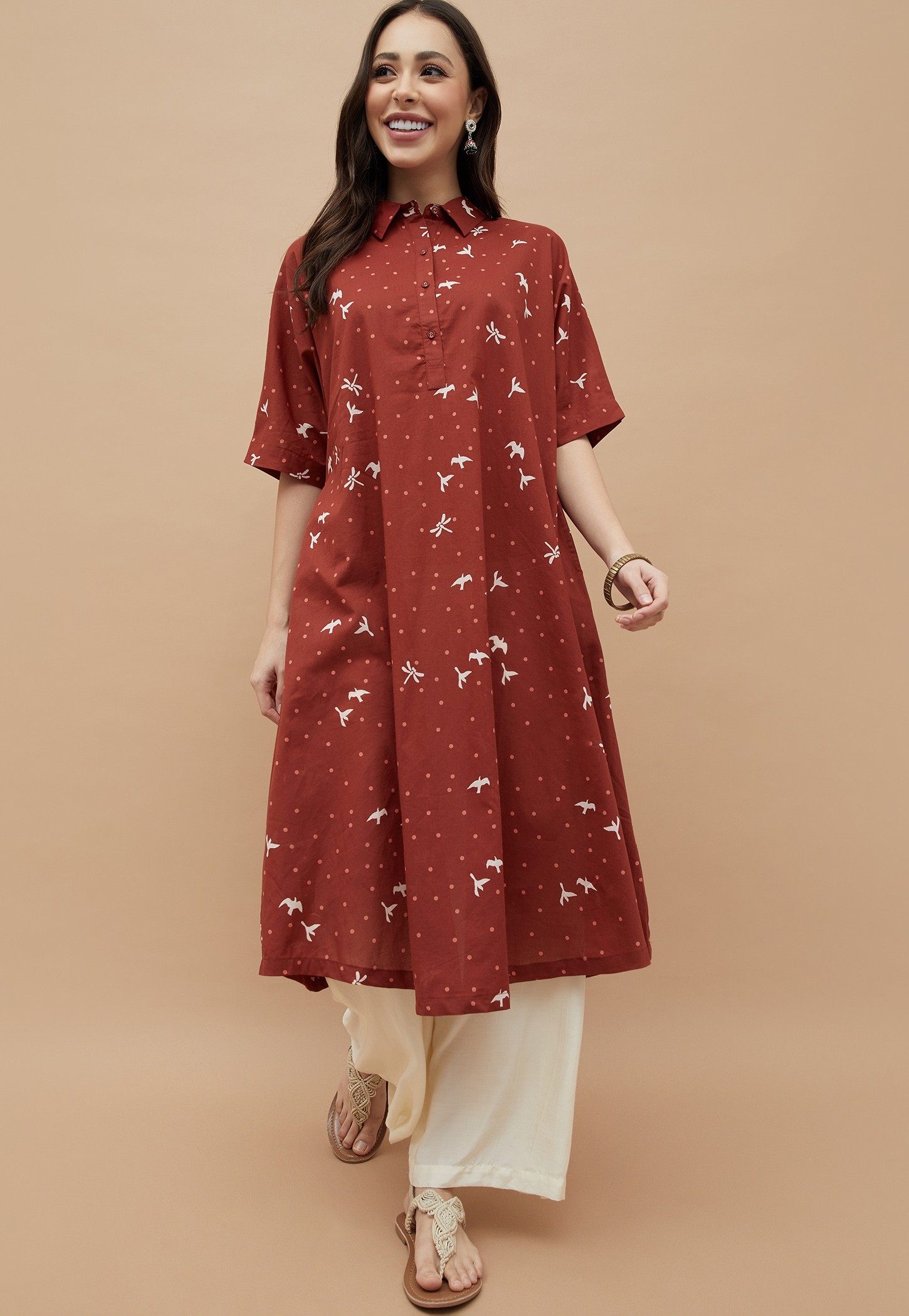MELANGE Printed Flared Kurta-picture-18