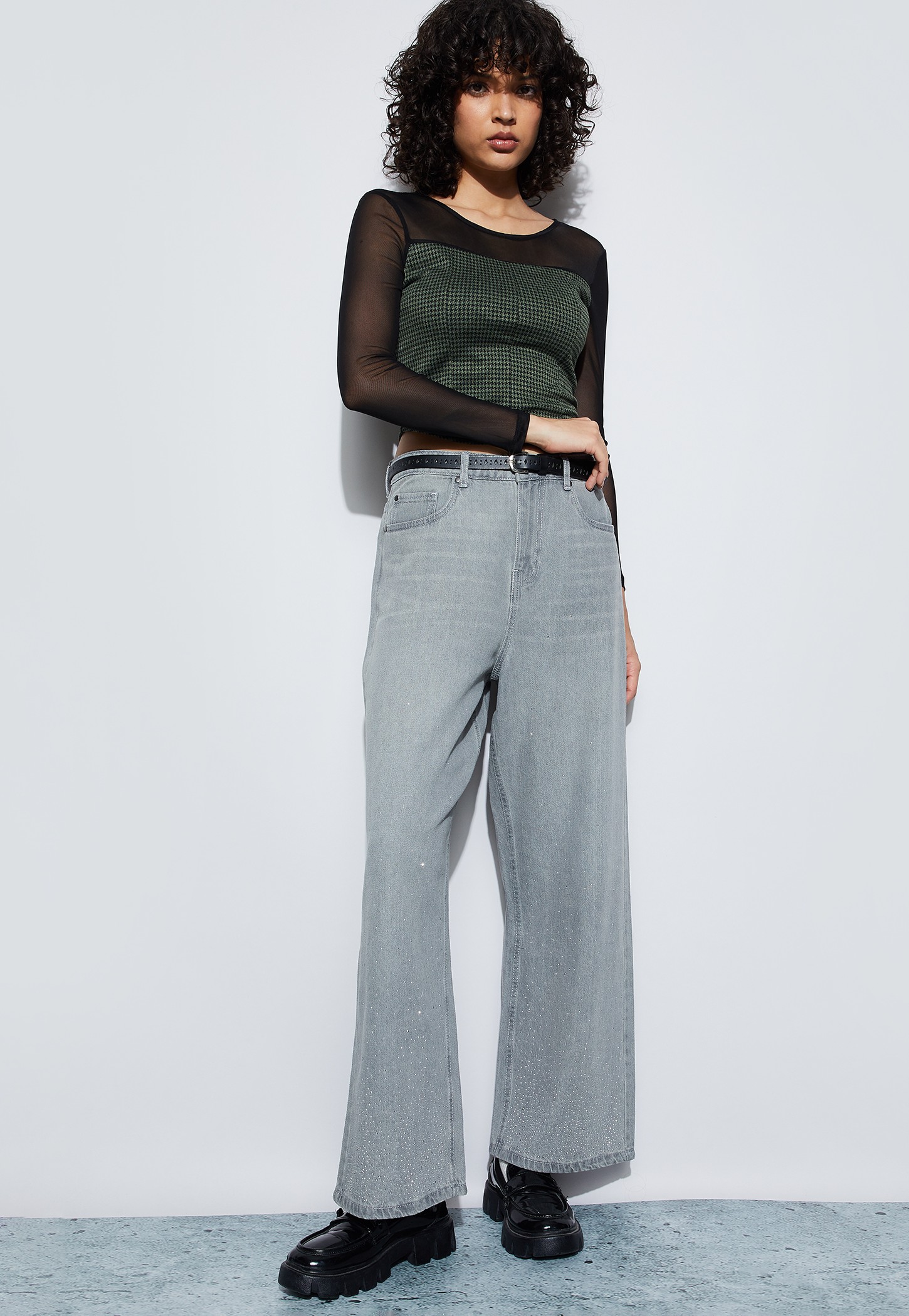 GINGER Stonewashed Wide Leg Jeans-image-39