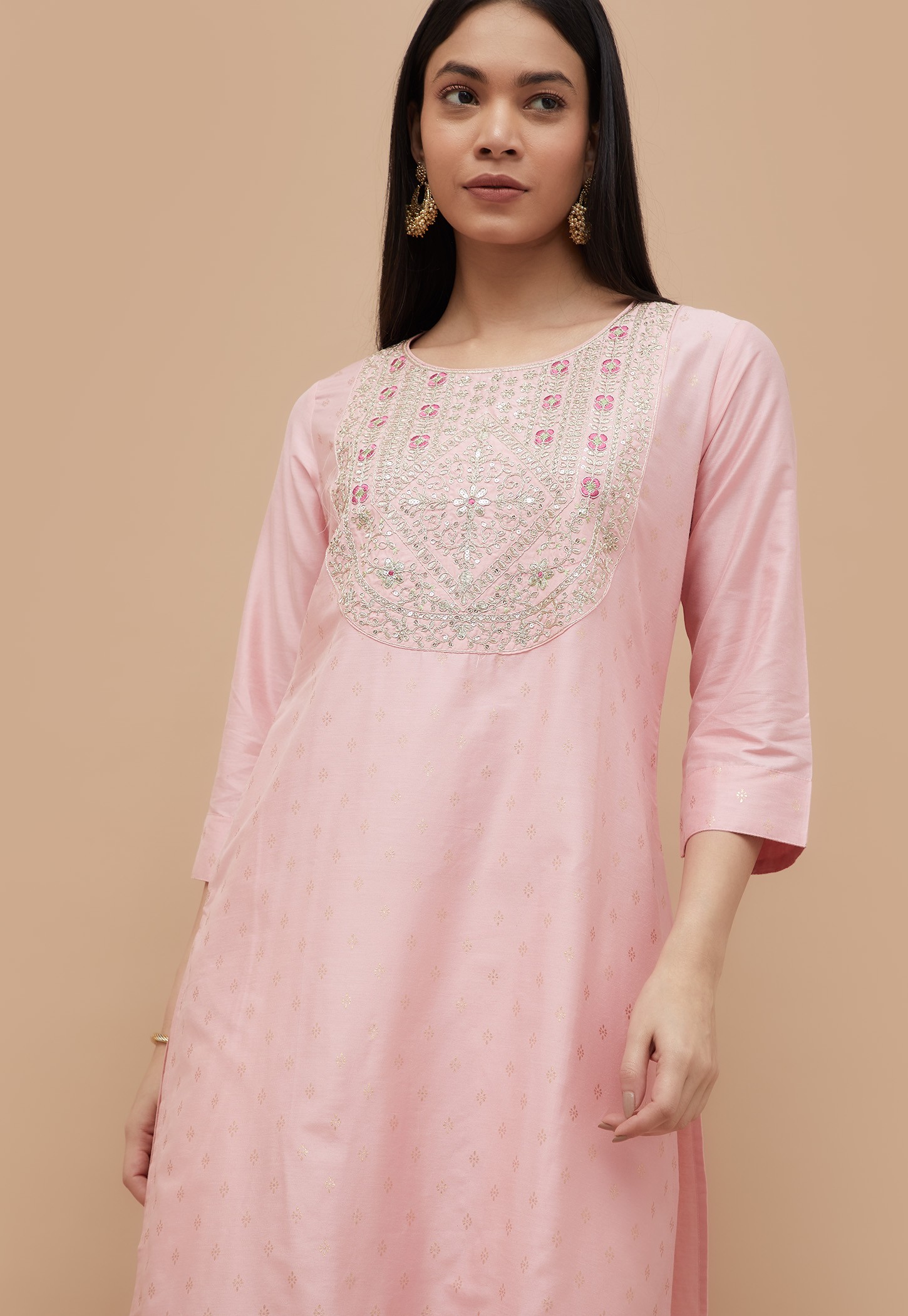 MELANGE Embroidered Straight Kurta-picture-21