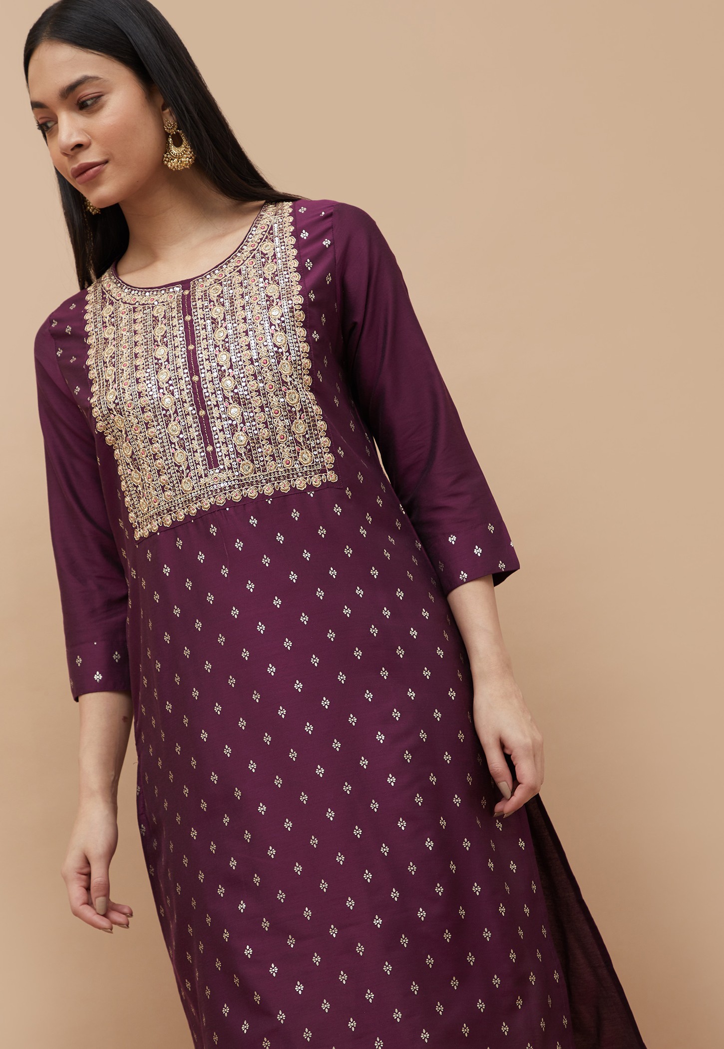 MELANGE Embroidered Straight Kurta-picture-45