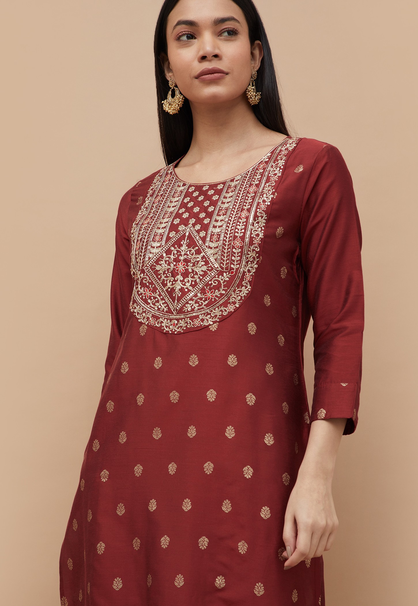 MELANGE Ethnic Motif Straight Kurta-picture-12
