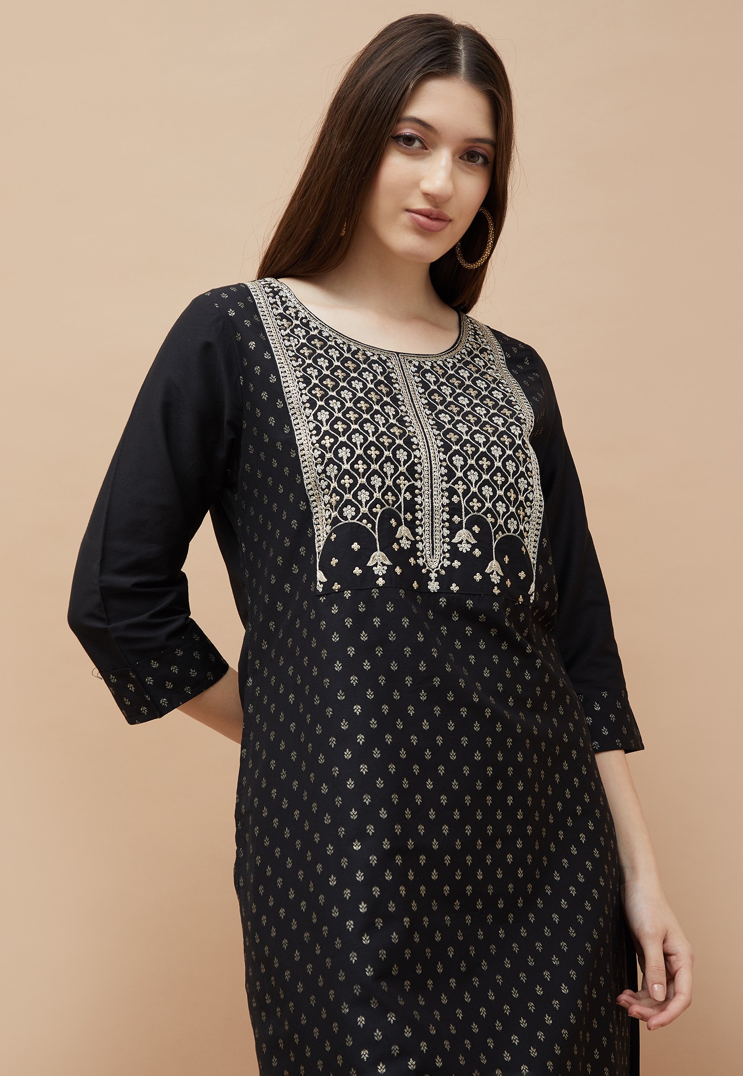 MELANGE Embroidered Straight Kurta-picture-56