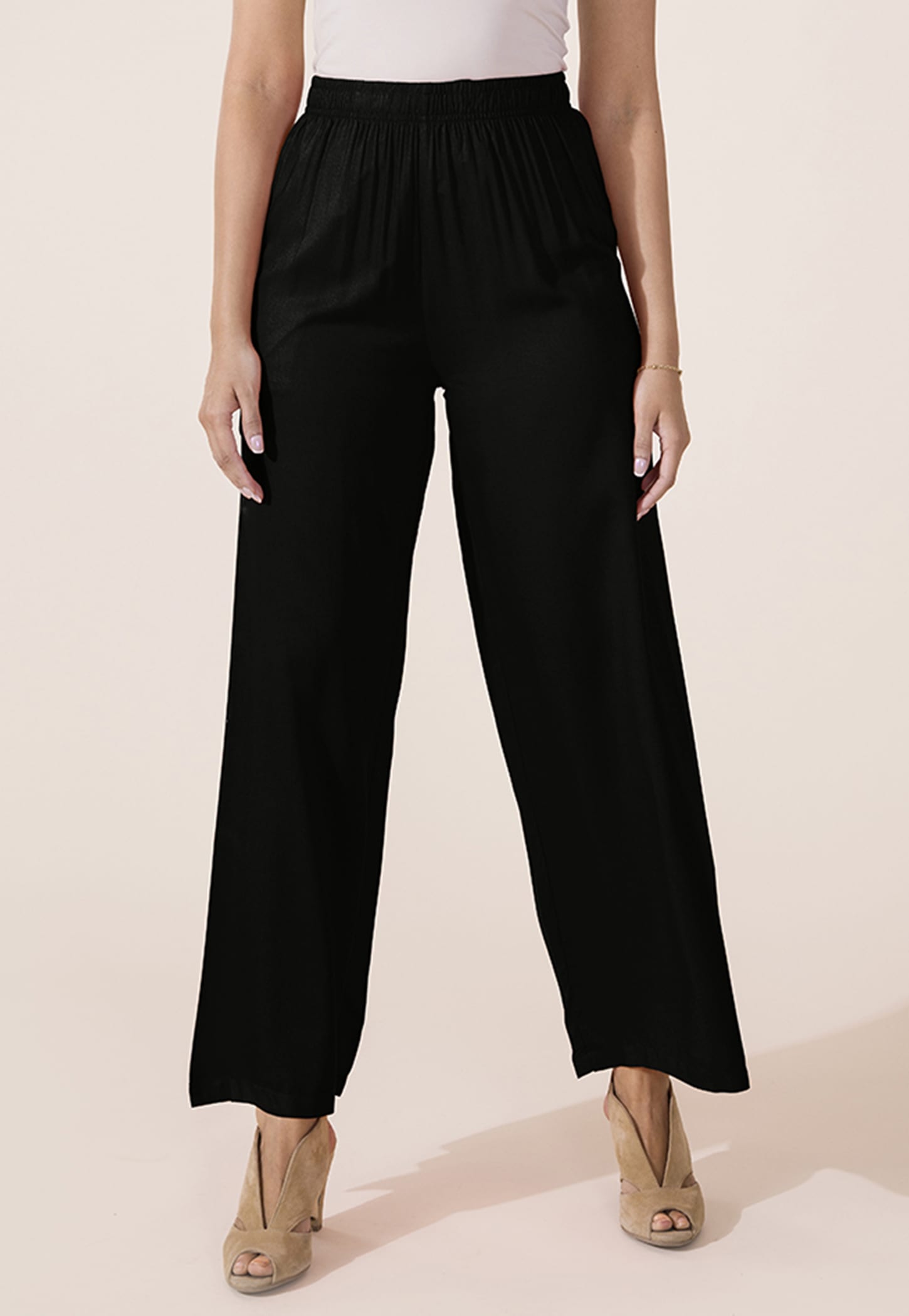 GO COLORS Solid Palazzos-picture-37