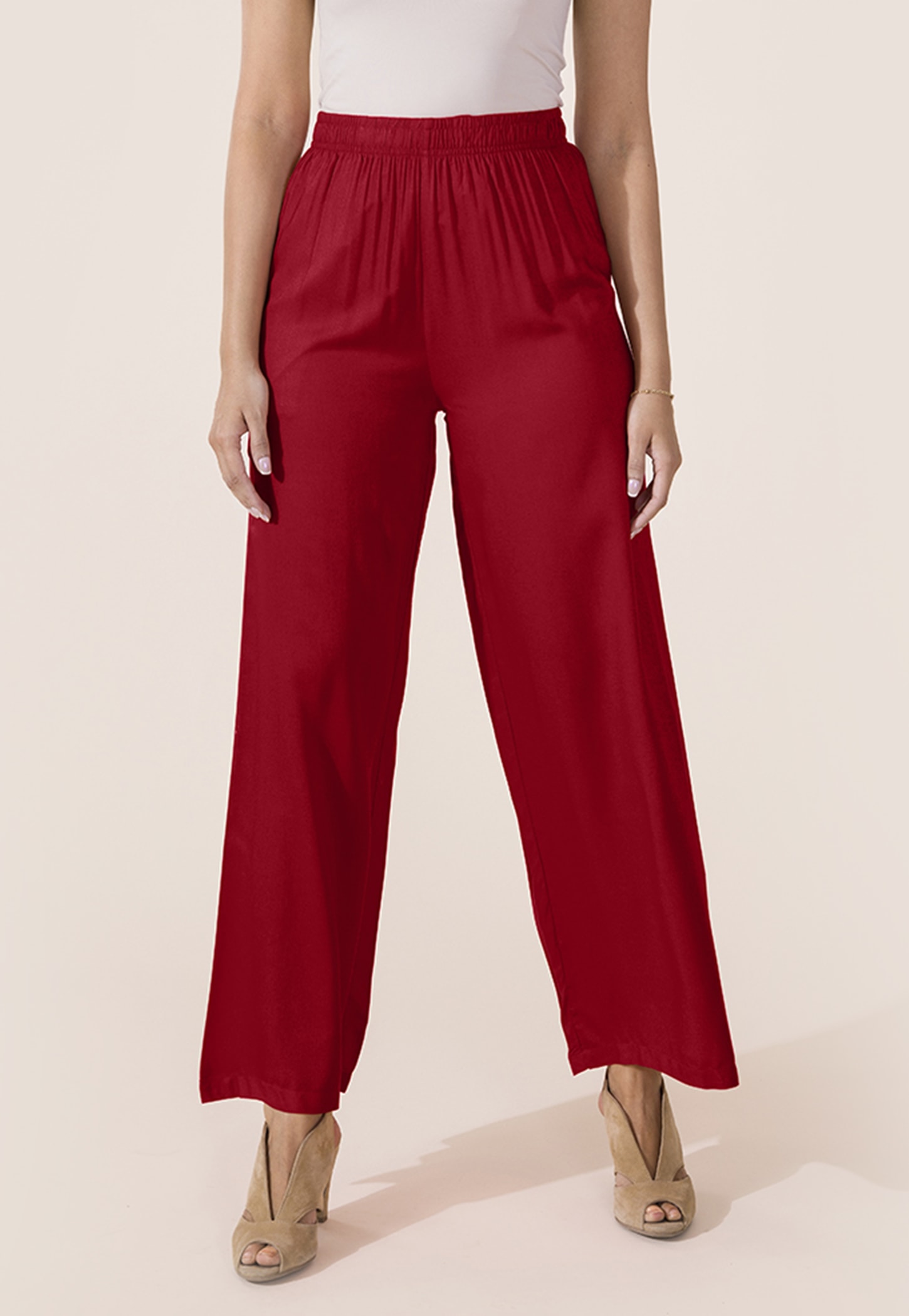GO COLORS Solid Palazzos-picture-29