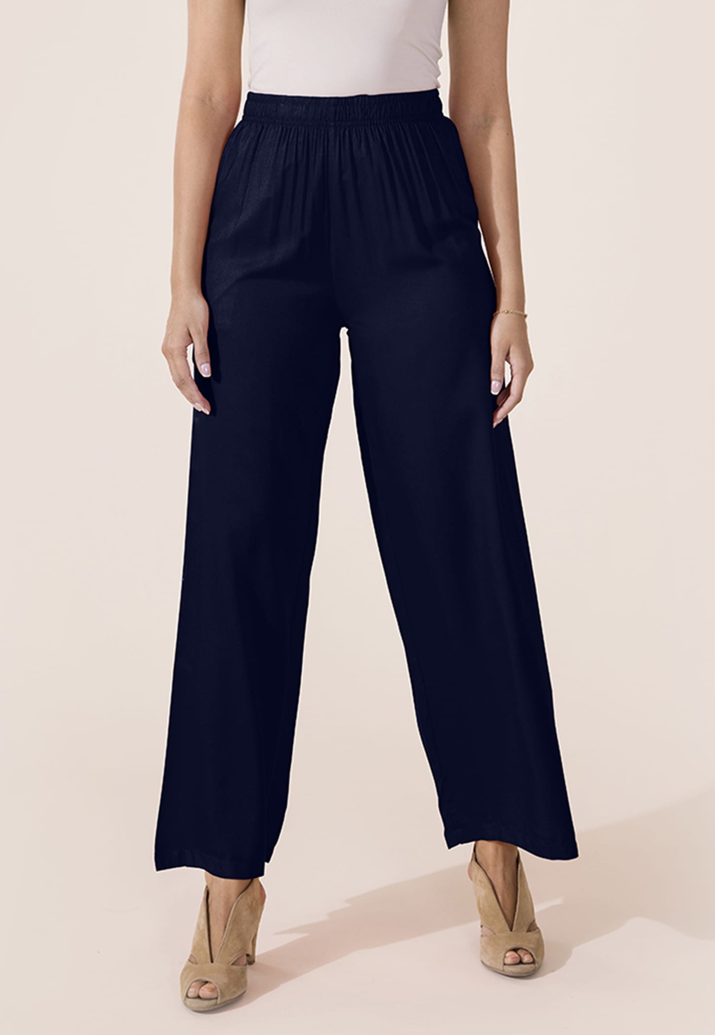 GO COLORS Solid Palazzos-picture-31