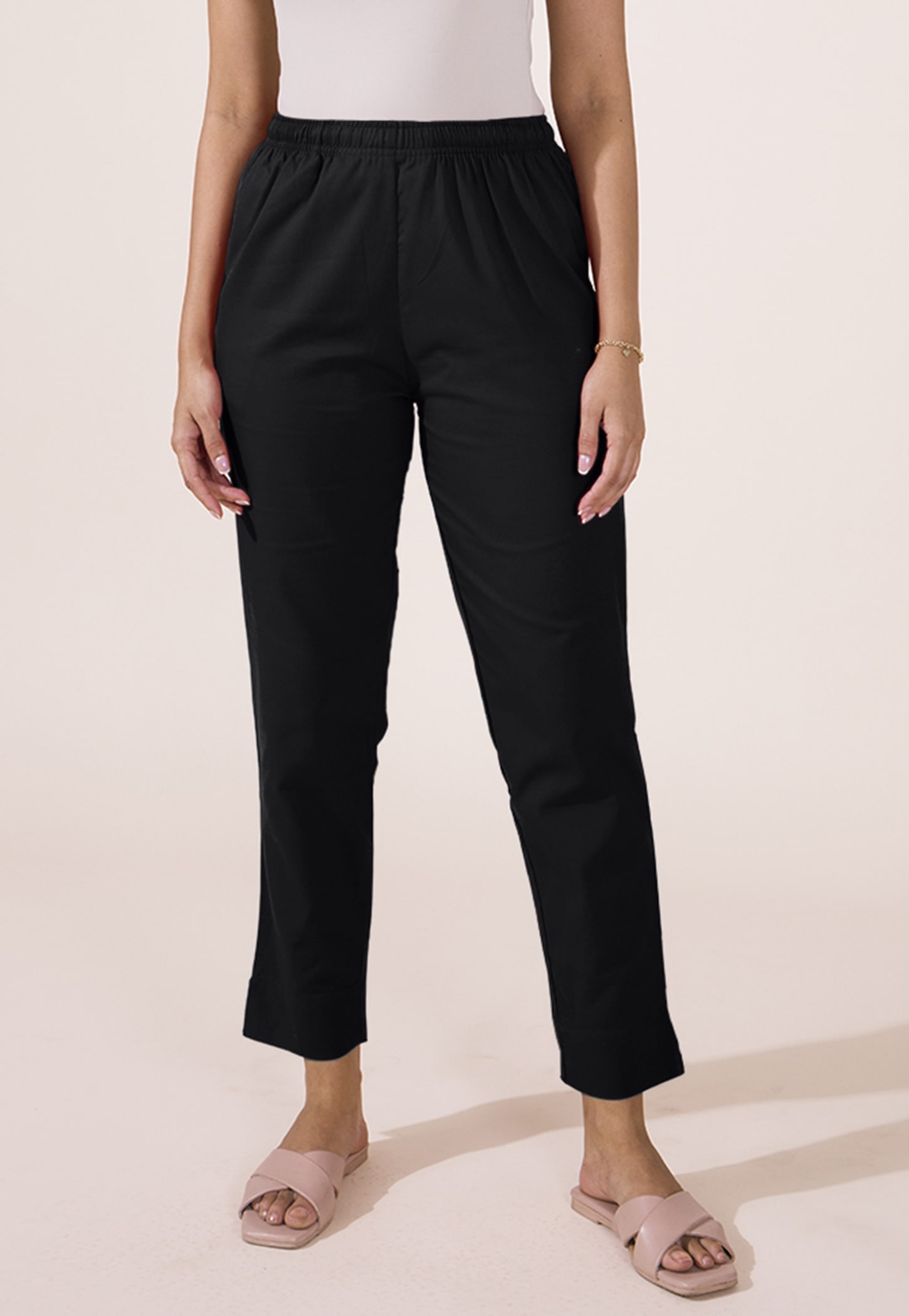 GO COLORS Solid Straight Pants-picture-23