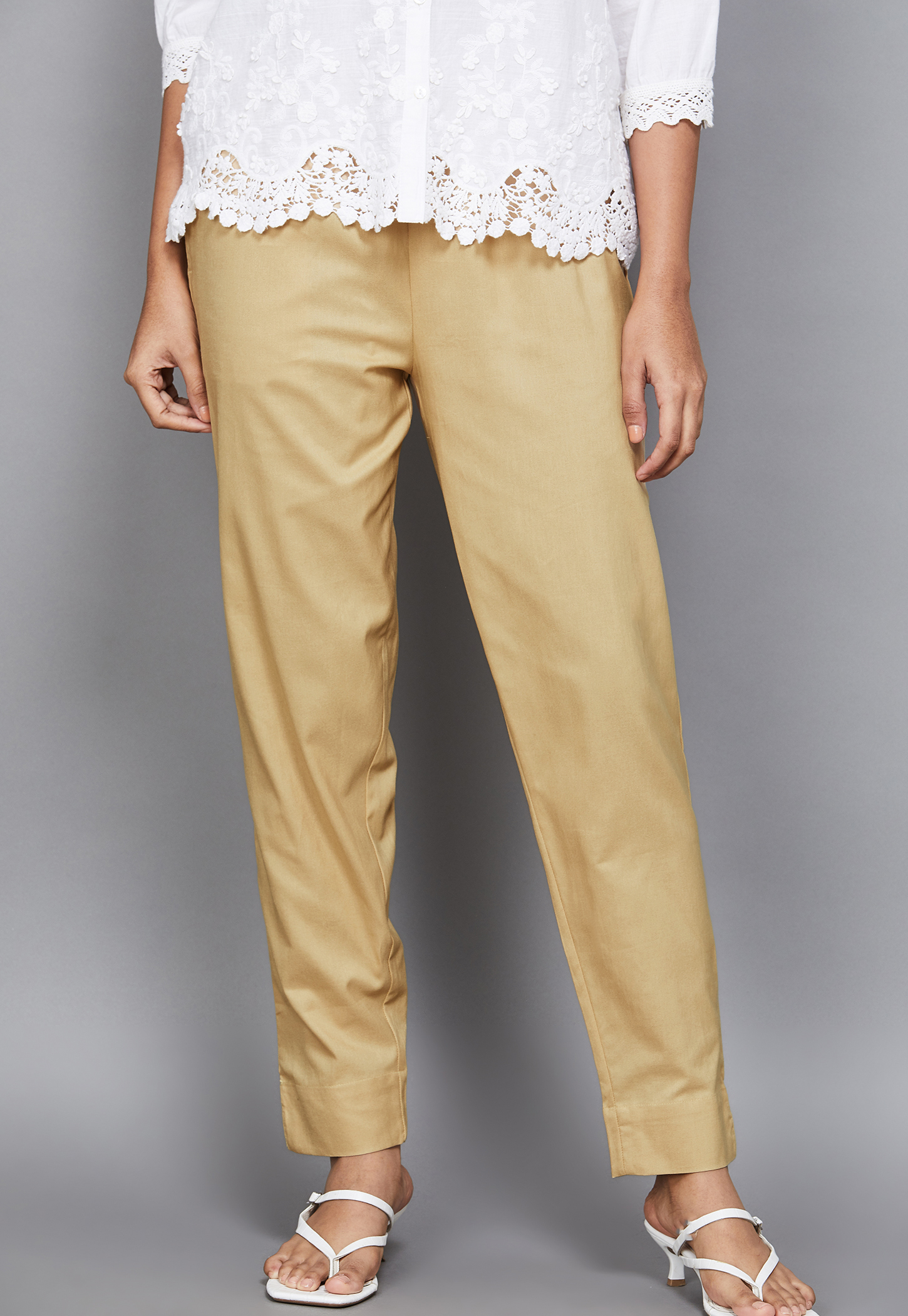 GO COLORS Solid Straight Pants-picture-49