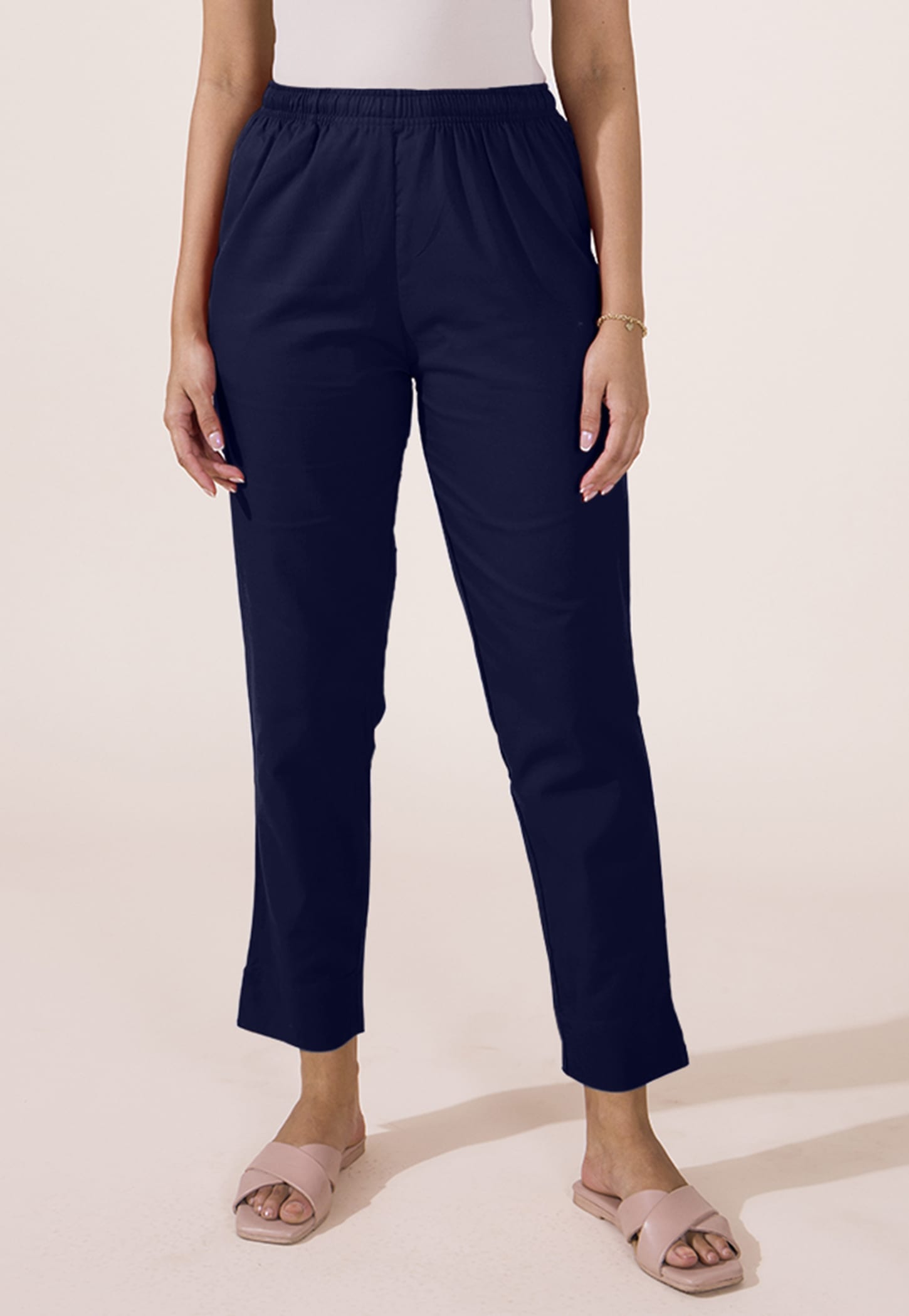 GO COLORS Solid Straight Pants-picture-41