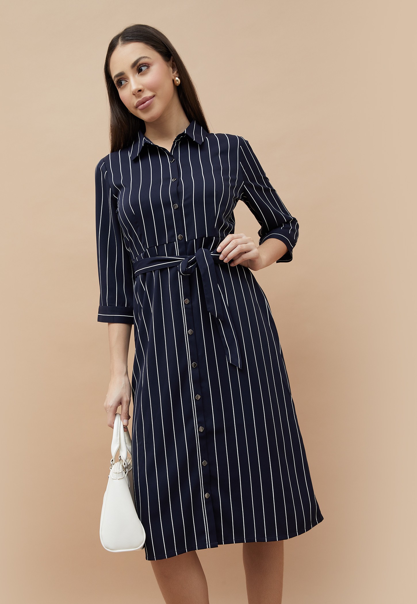 CODE CLASSIC Striped Shirt Dress-picture-20