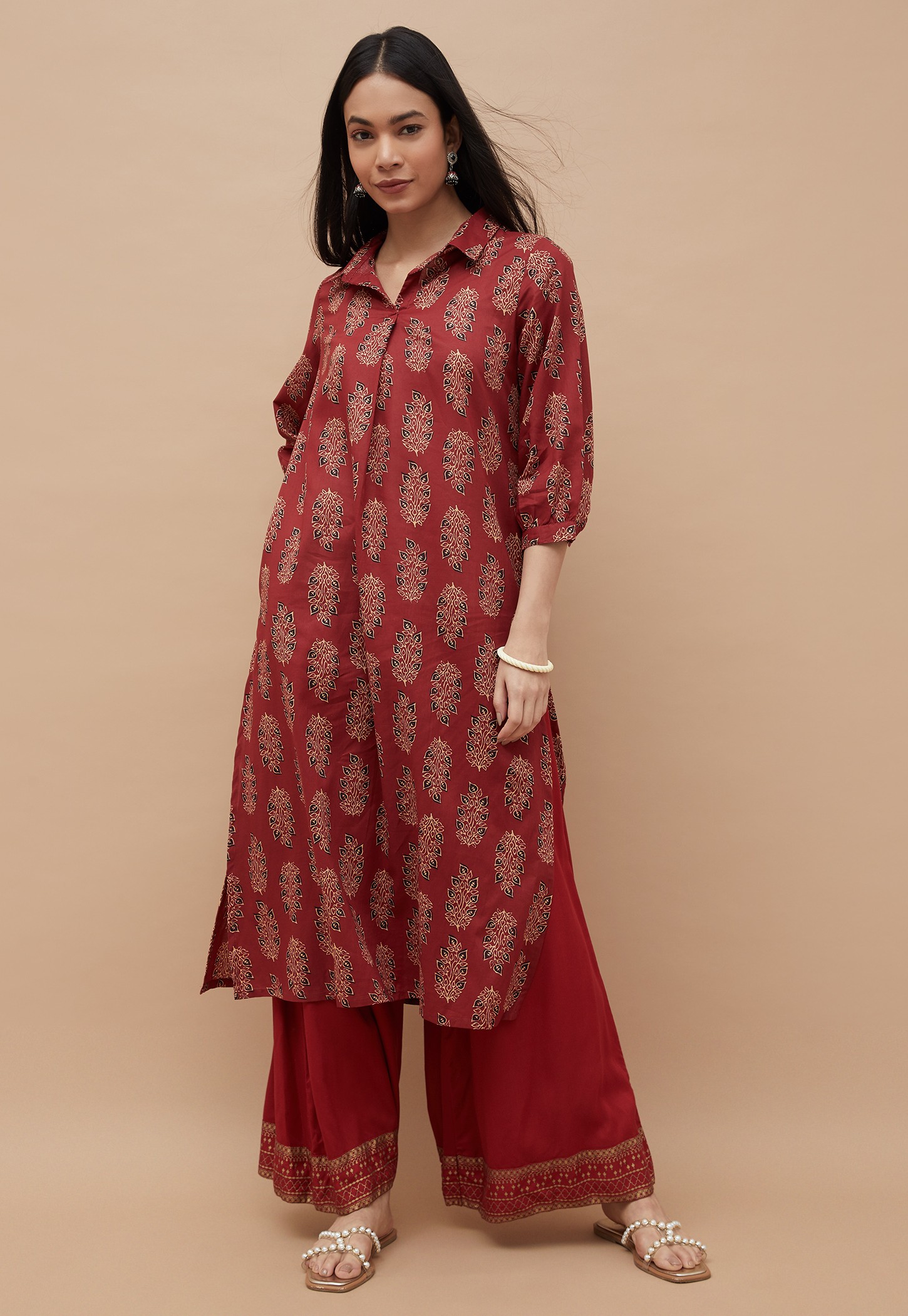 MELANGE Ethnic Motif Straight Kurta-picture-29