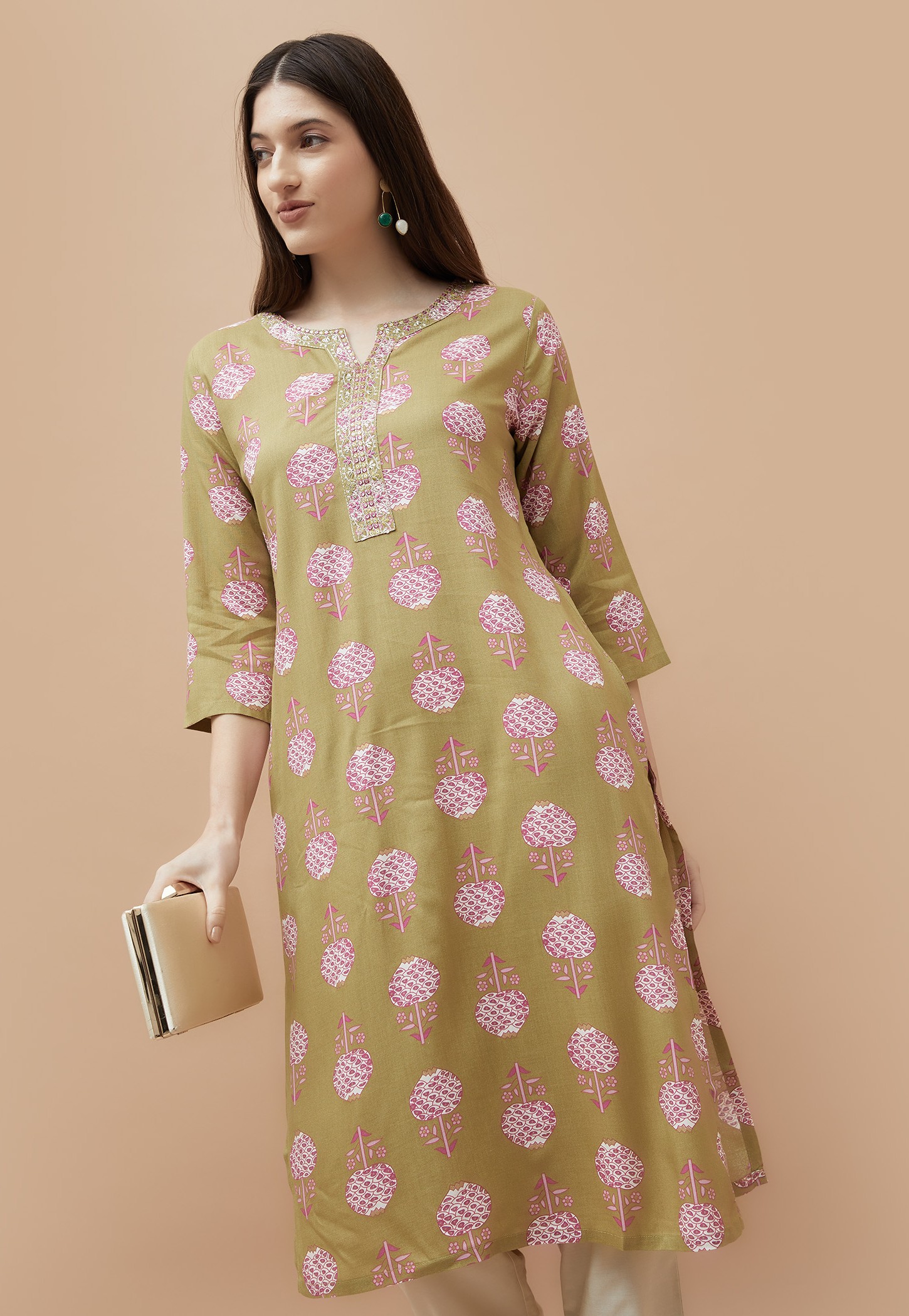 MELANGE Ethnic Motif Straight Kurta-picture-37