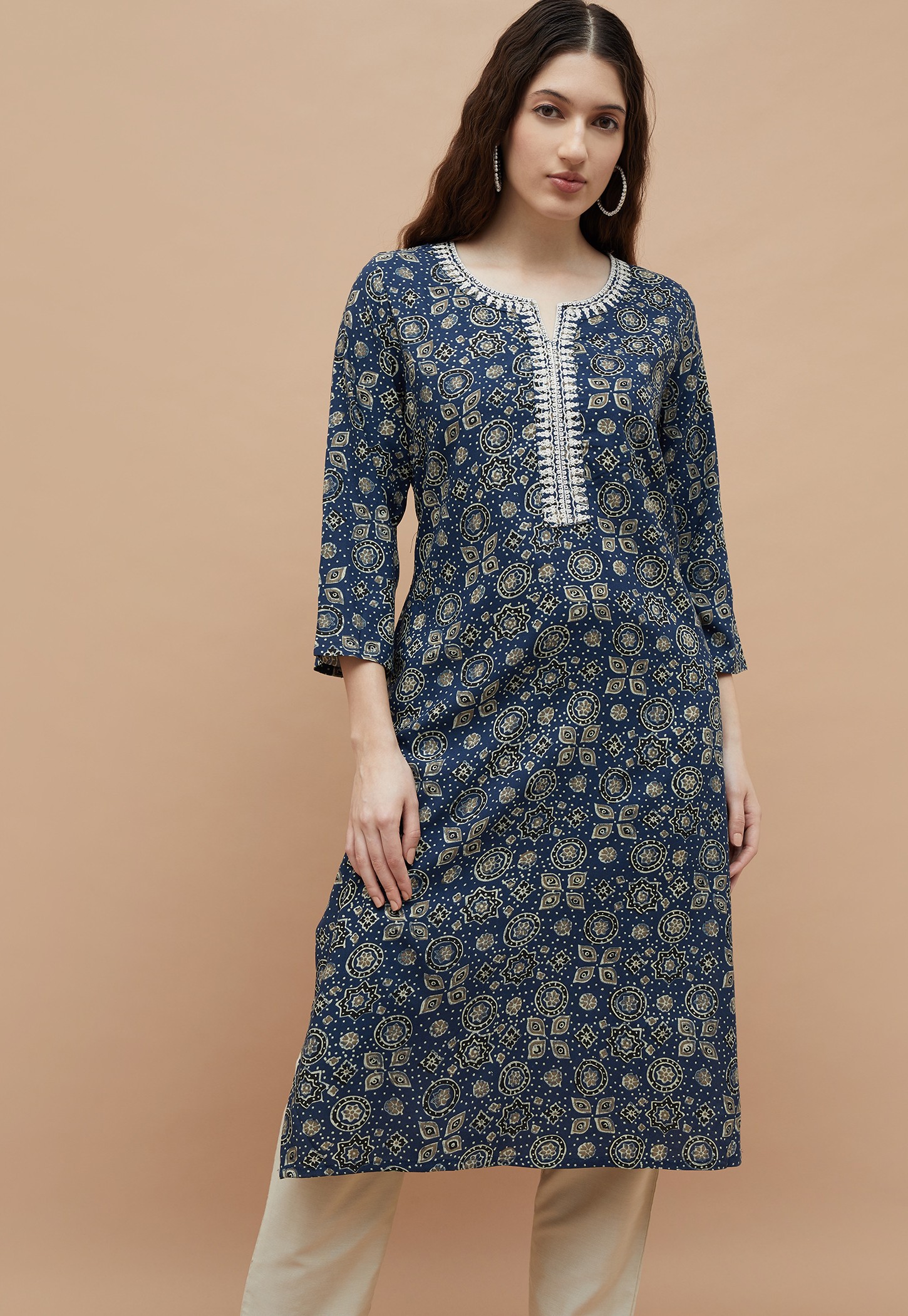 MELANGE Ethnic Motif Straight Kurta-picture-23