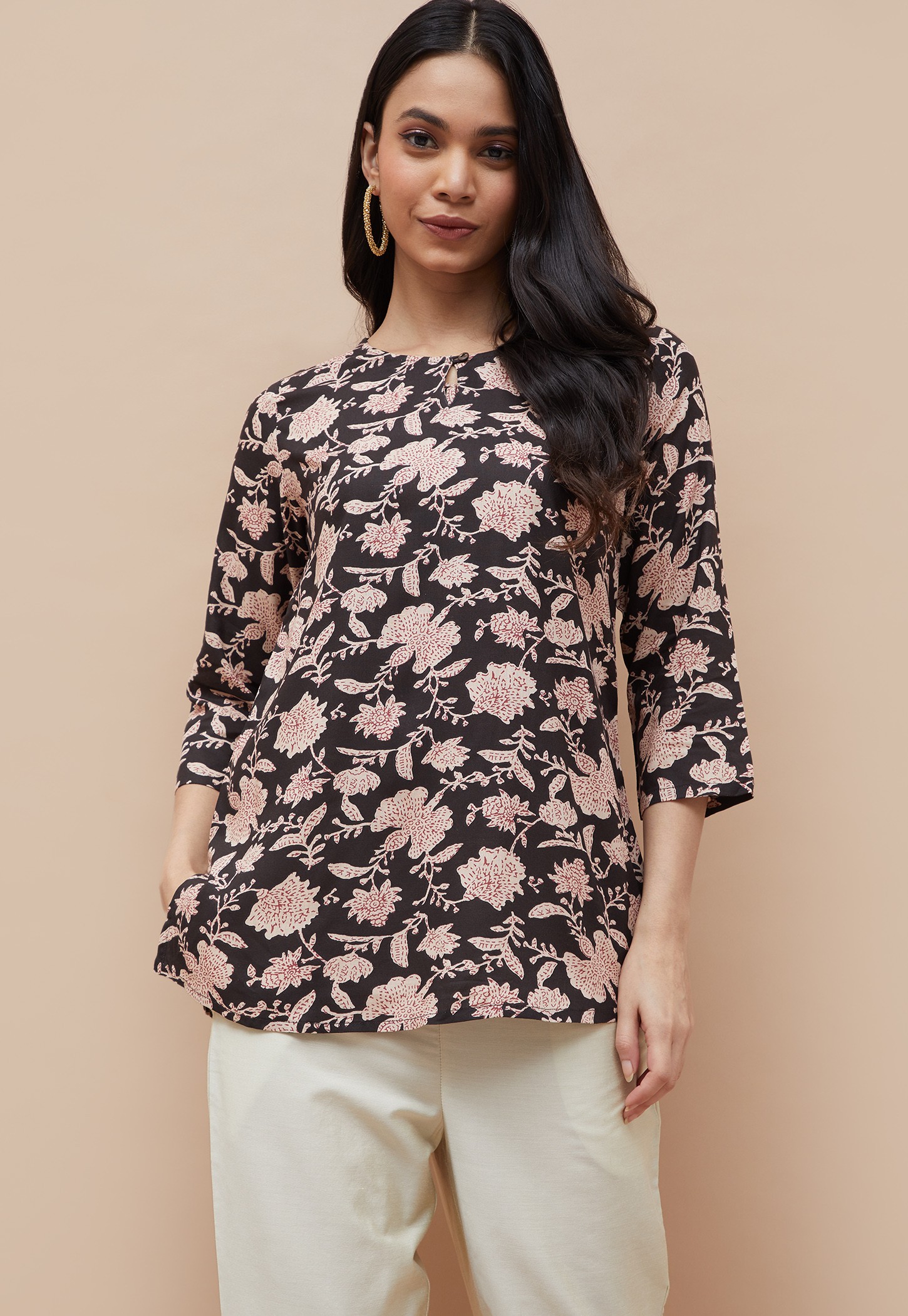 MELANGE Floral Print Kurti-picture-38