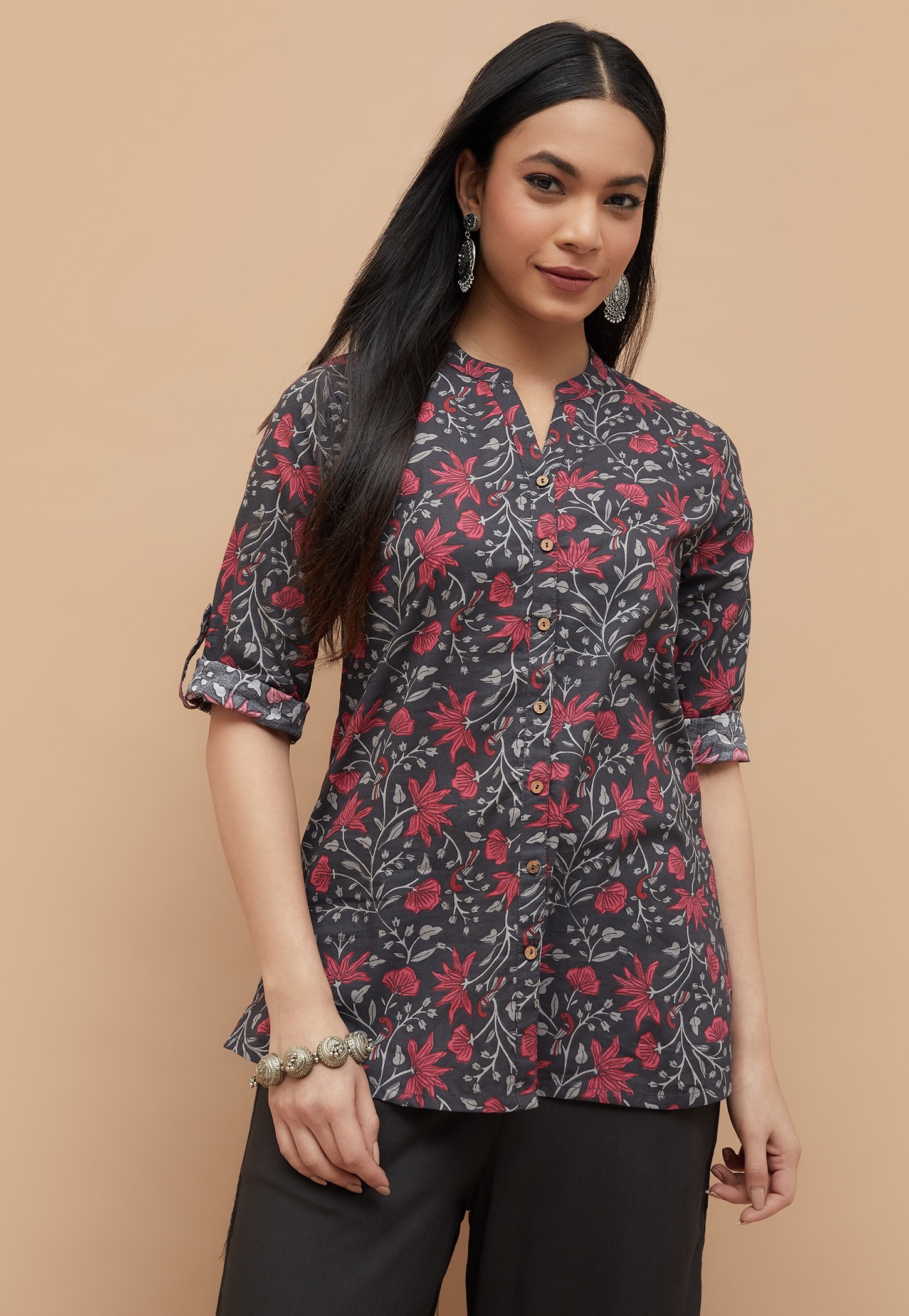 MELANGE Floral Print Kurti-picture-41