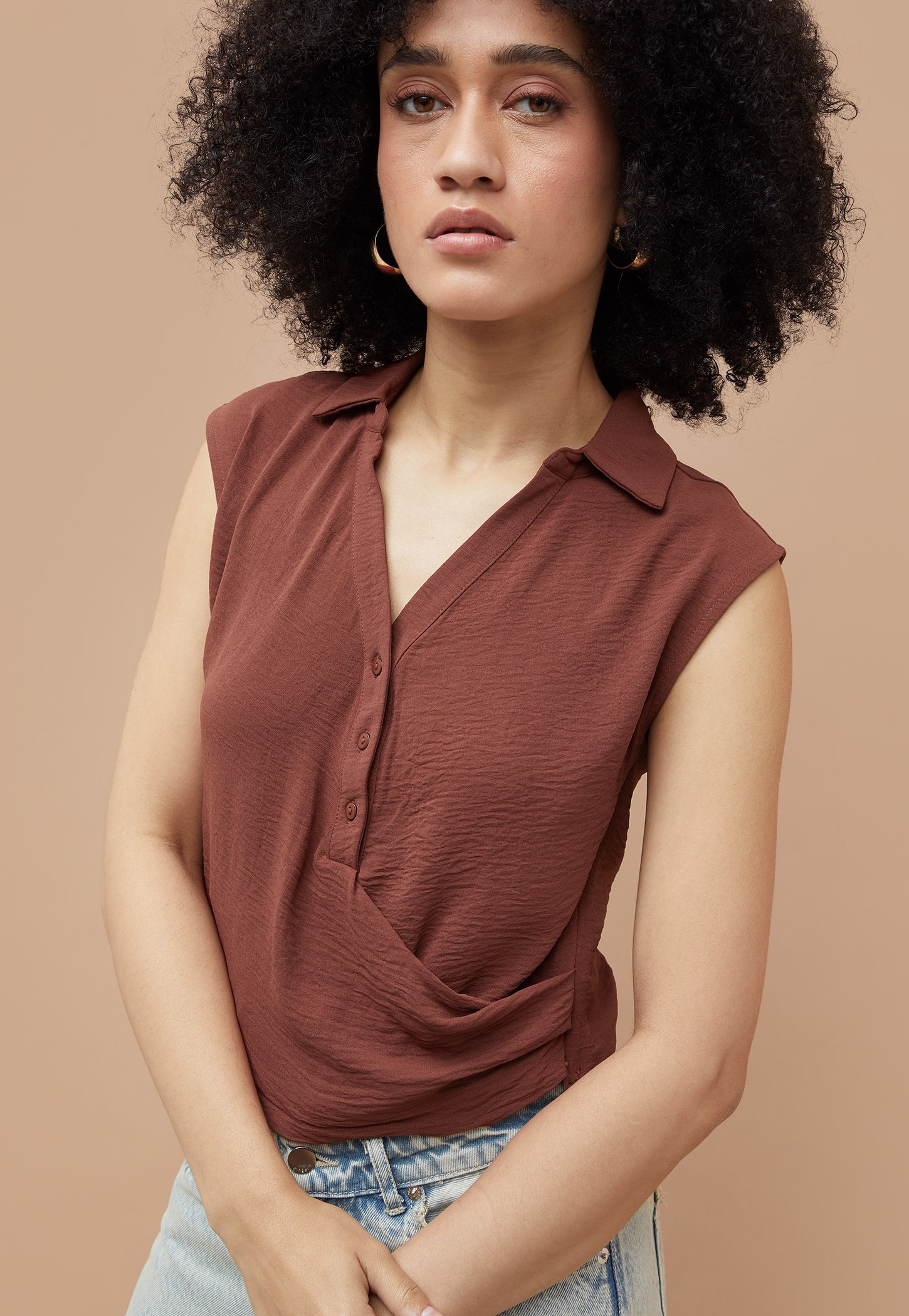 GINGER Textured Collared Top-picture-12