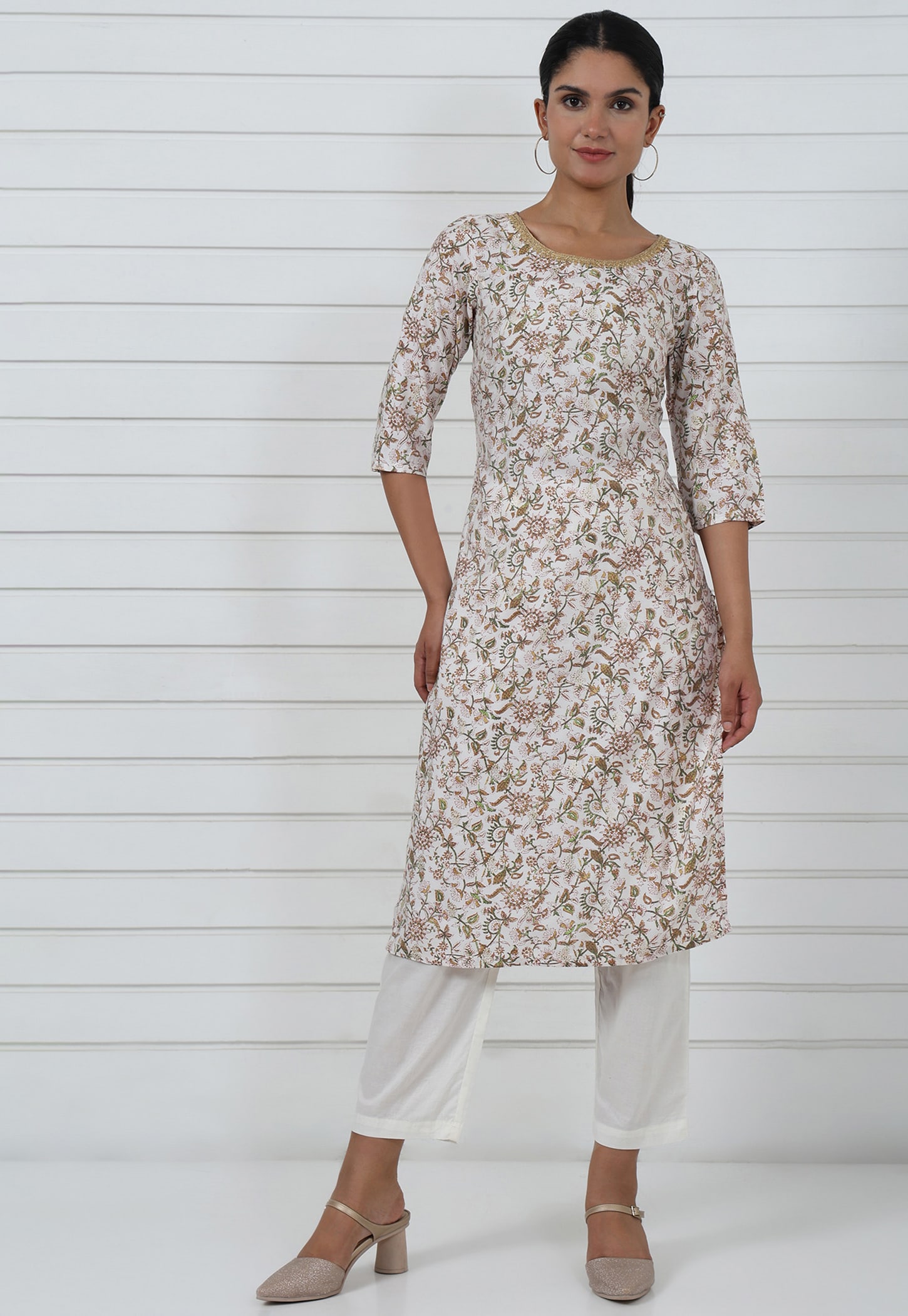AURELIA Floral Print Straight Kurta-picture-12